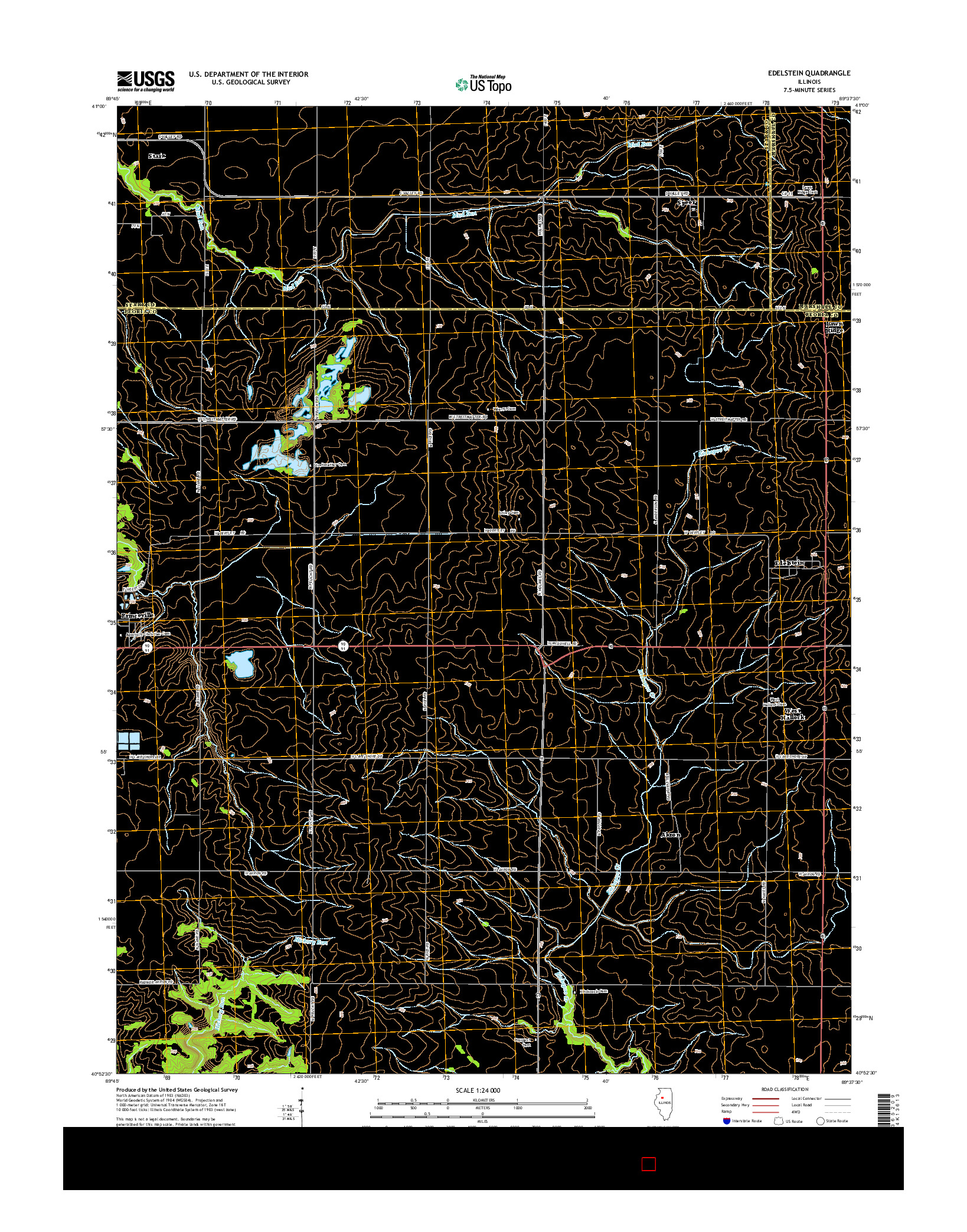 USGS US TOPO 7.5-MINUTE MAP FOR EDELSTEIN, IL 2015