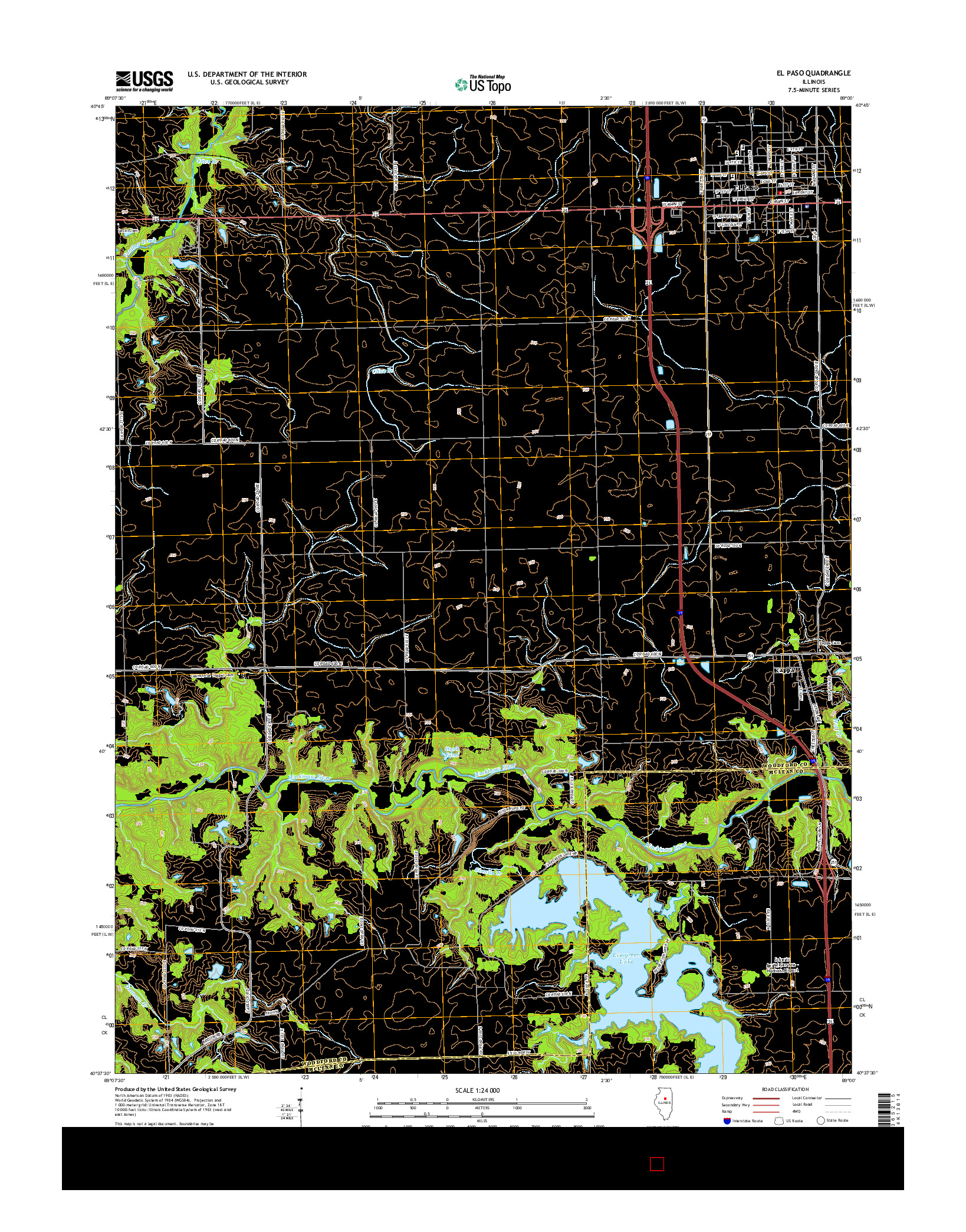 USGS US TOPO 7.5-MINUTE MAP FOR EL PASO, IL 2015