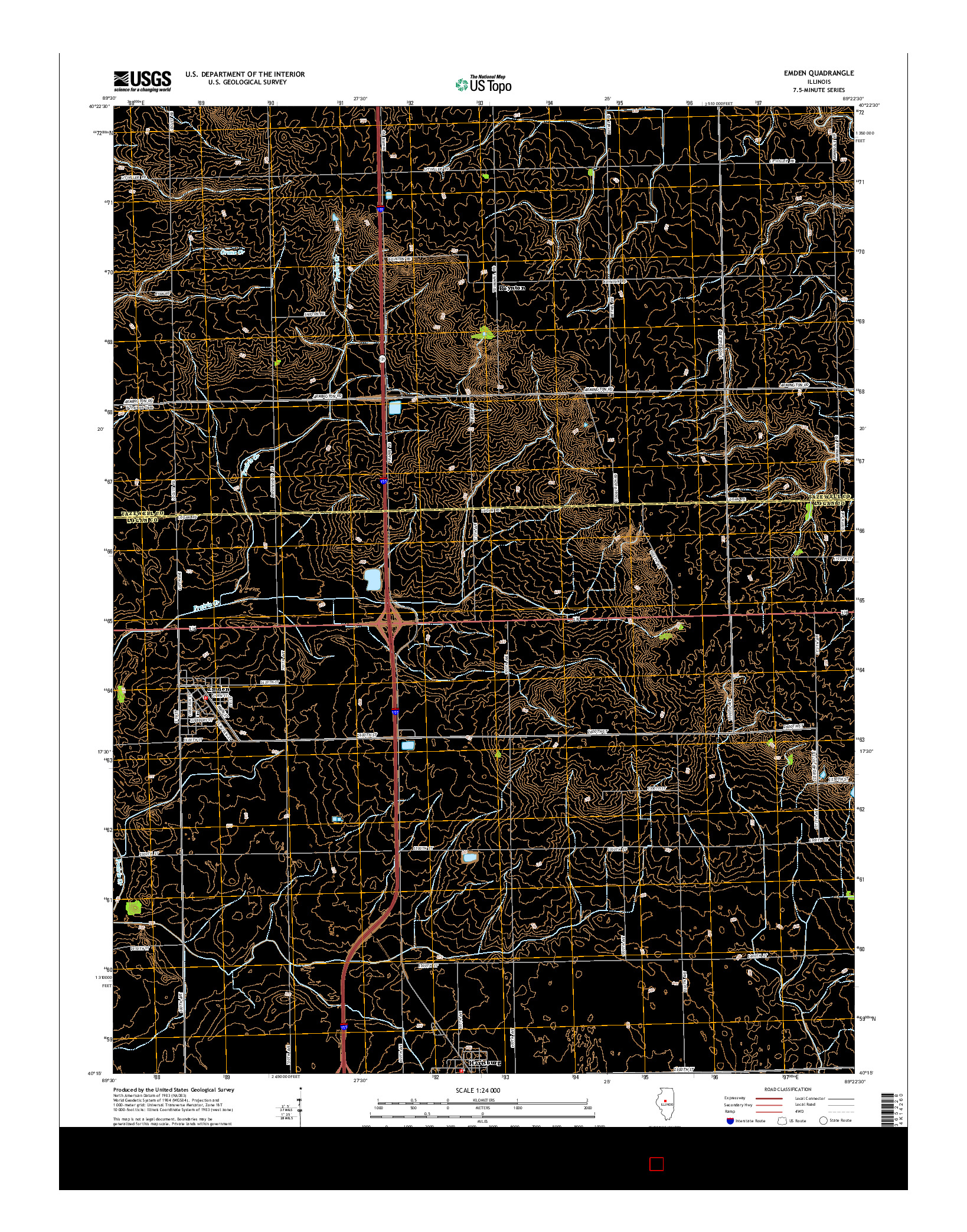 USGS US TOPO 7.5-MINUTE MAP FOR EMDEN, IL 2015