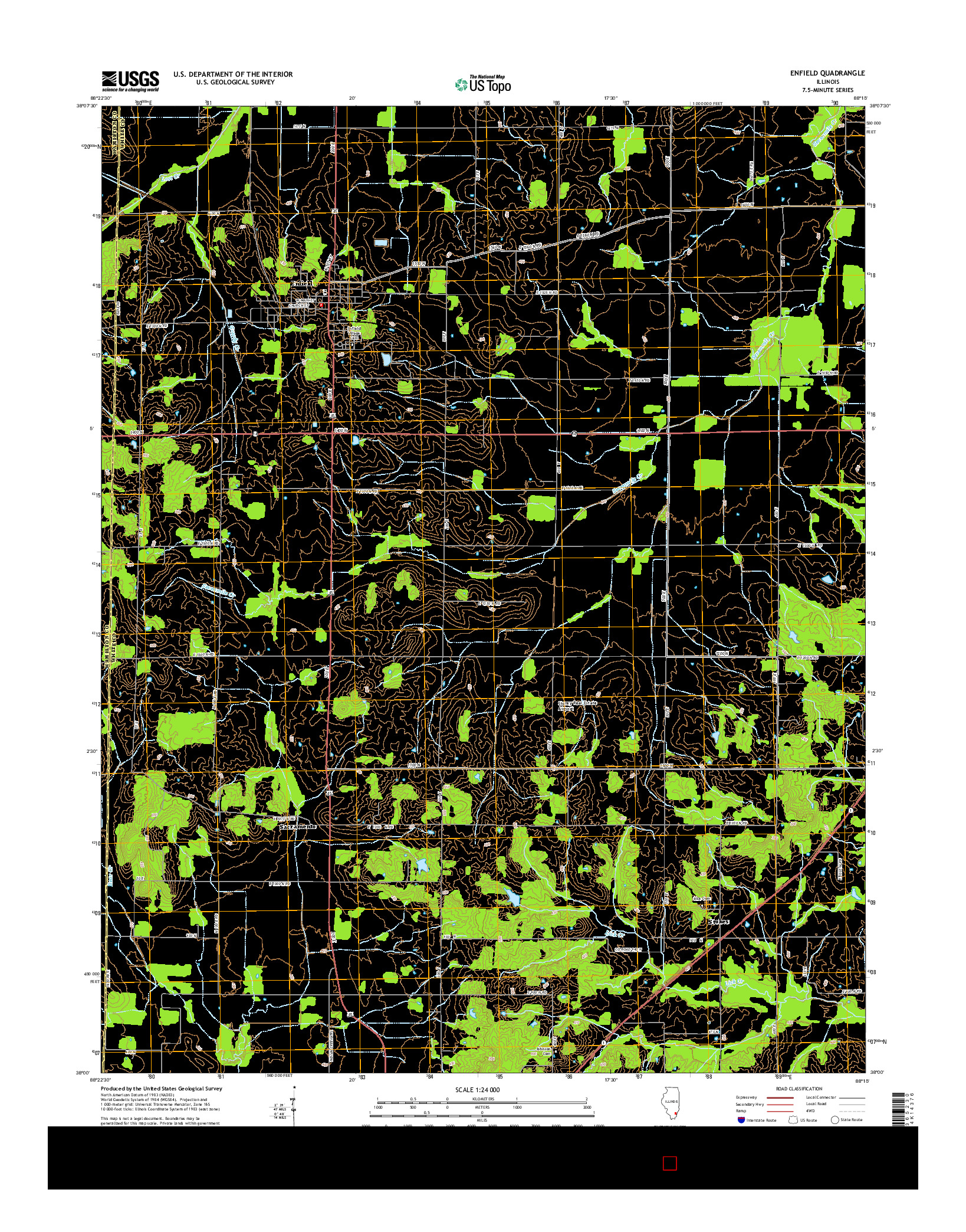 USGS US TOPO 7.5-MINUTE MAP FOR ENFIELD, IL 2015