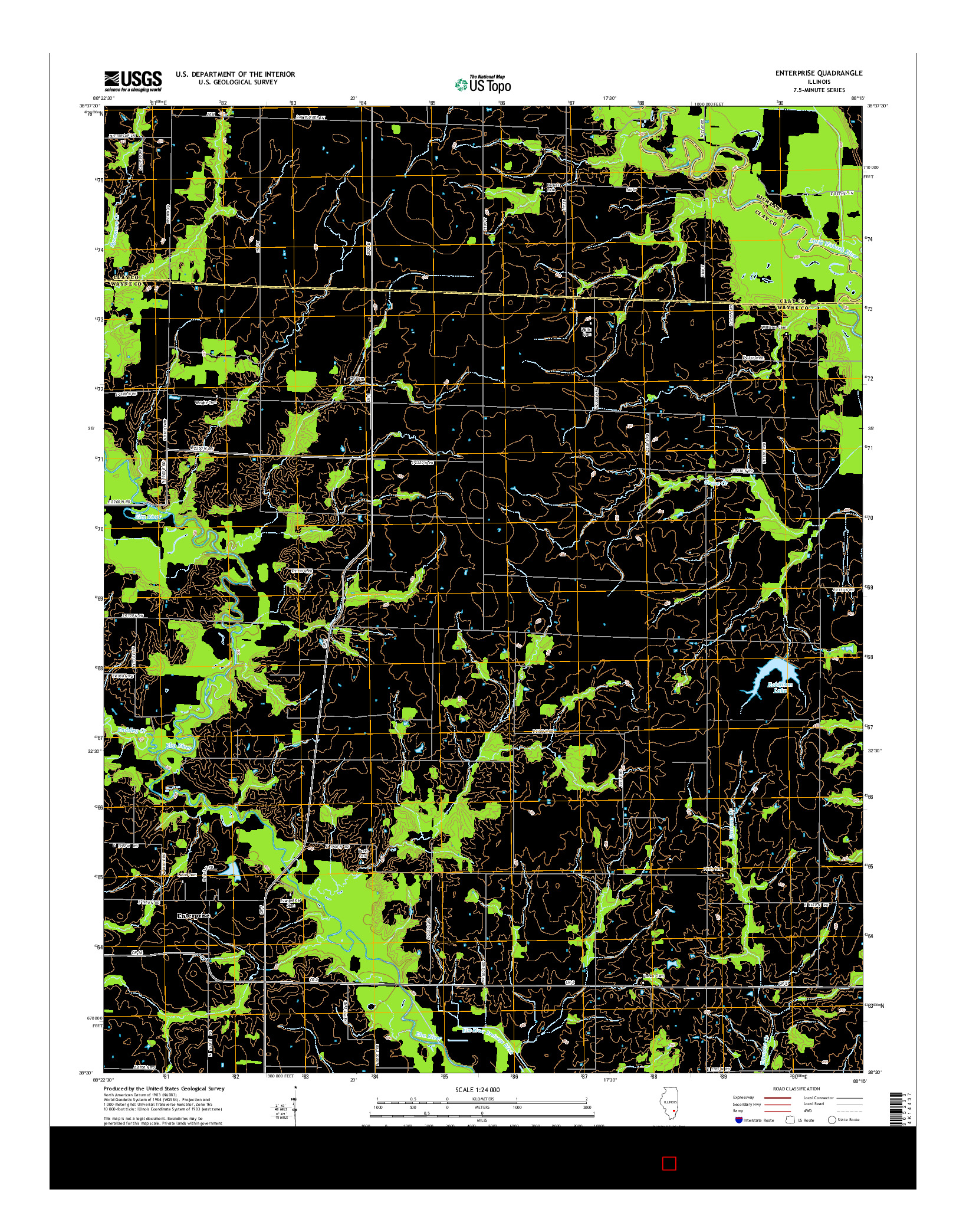 USGS US TOPO 7.5-MINUTE MAP FOR ENTERPRISE, IL 2015