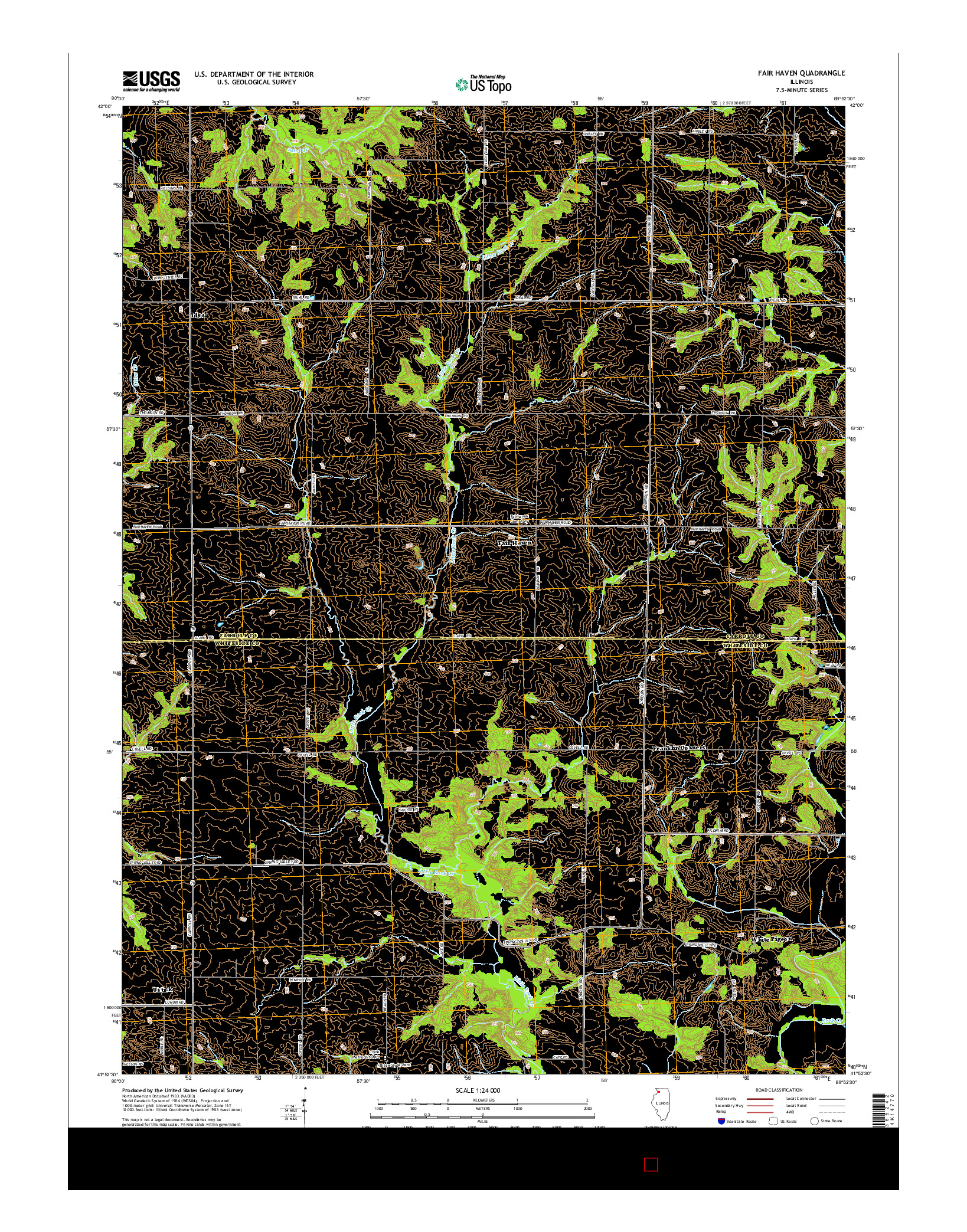 USGS US TOPO 7.5-MINUTE MAP FOR FAIR HAVEN, IL 2015