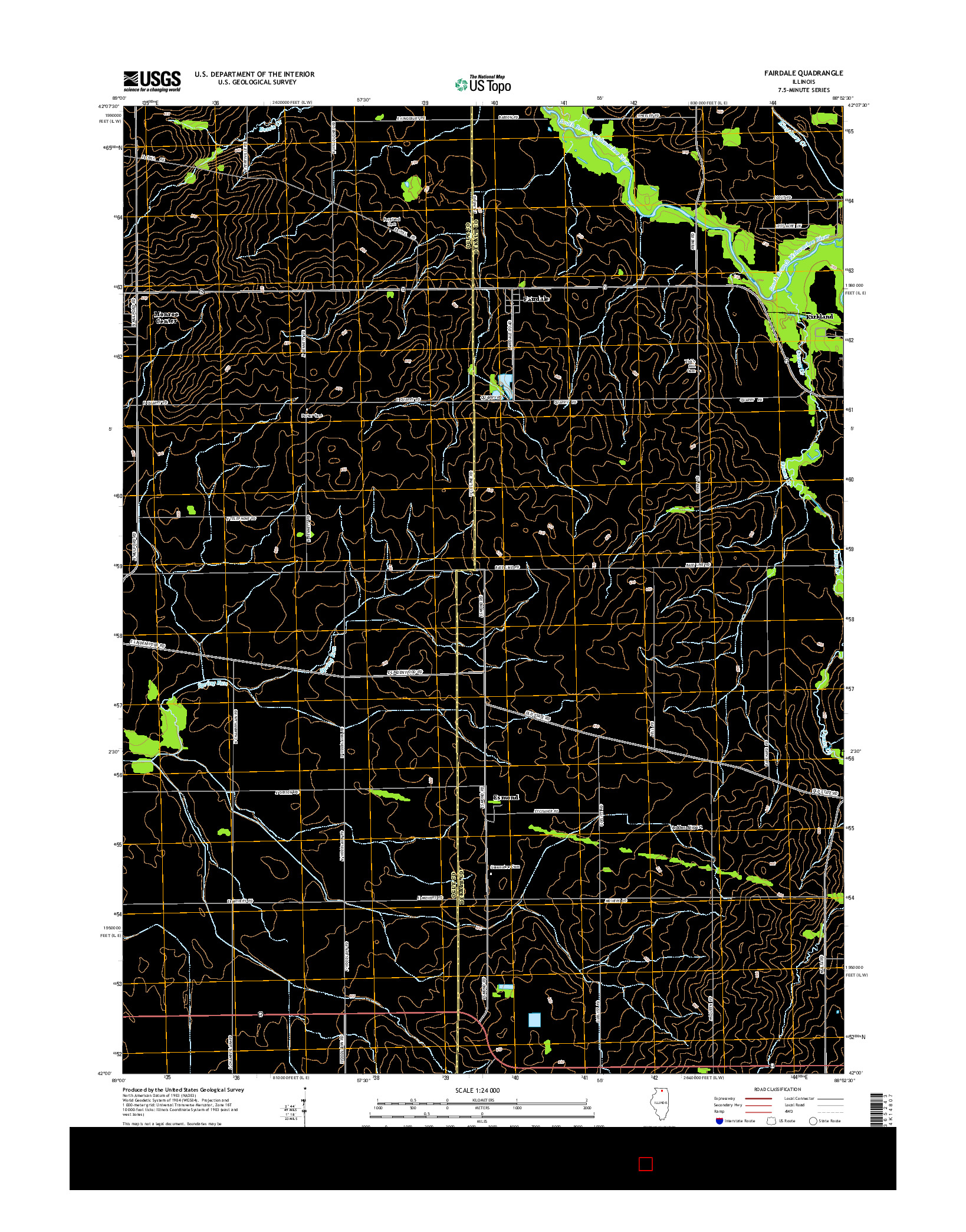USGS US TOPO 7.5-MINUTE MAP FOR FAIRDALE, IL 2015