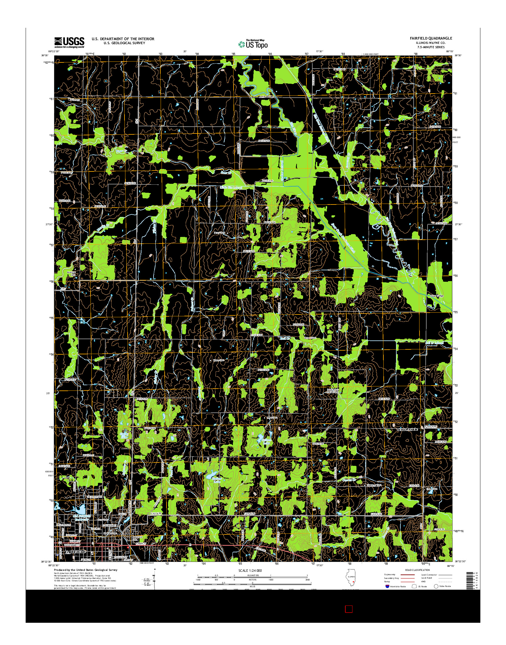 USGS US TOPO 7.5-MINUTE MAP FOR FAIRFIELD, IL 2015