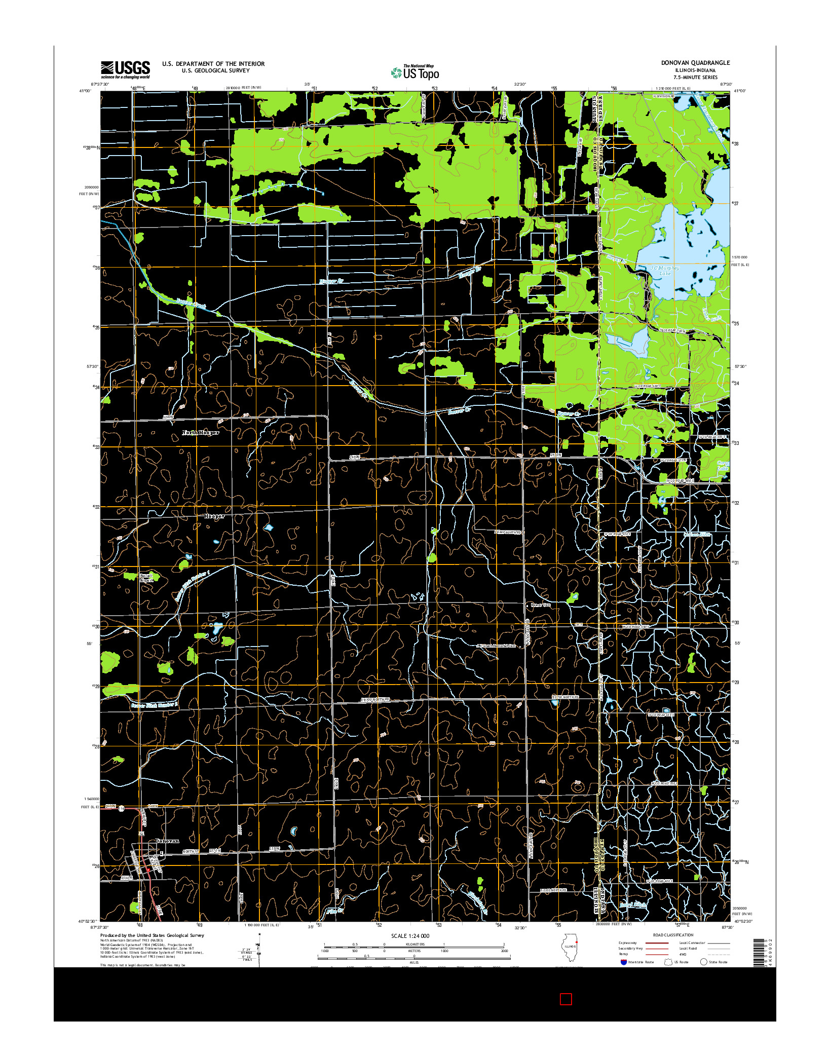 USGS US TOPO 7.5-MINUTE MAP FOR DONOVAN, IL-IN 2015