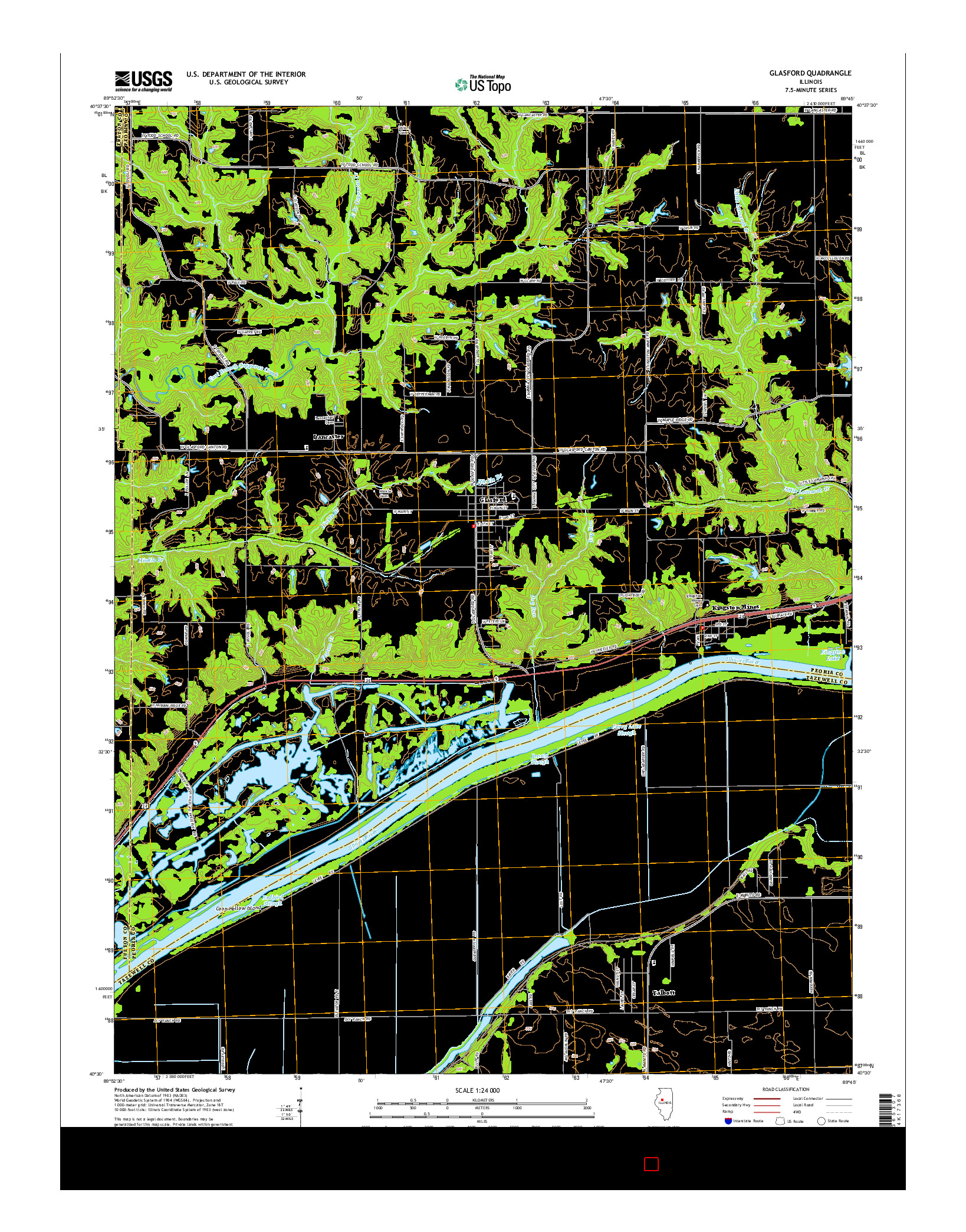 USGS US TOPO 7.5-MINUTE MAP FOR GLASFORD, IL 2015