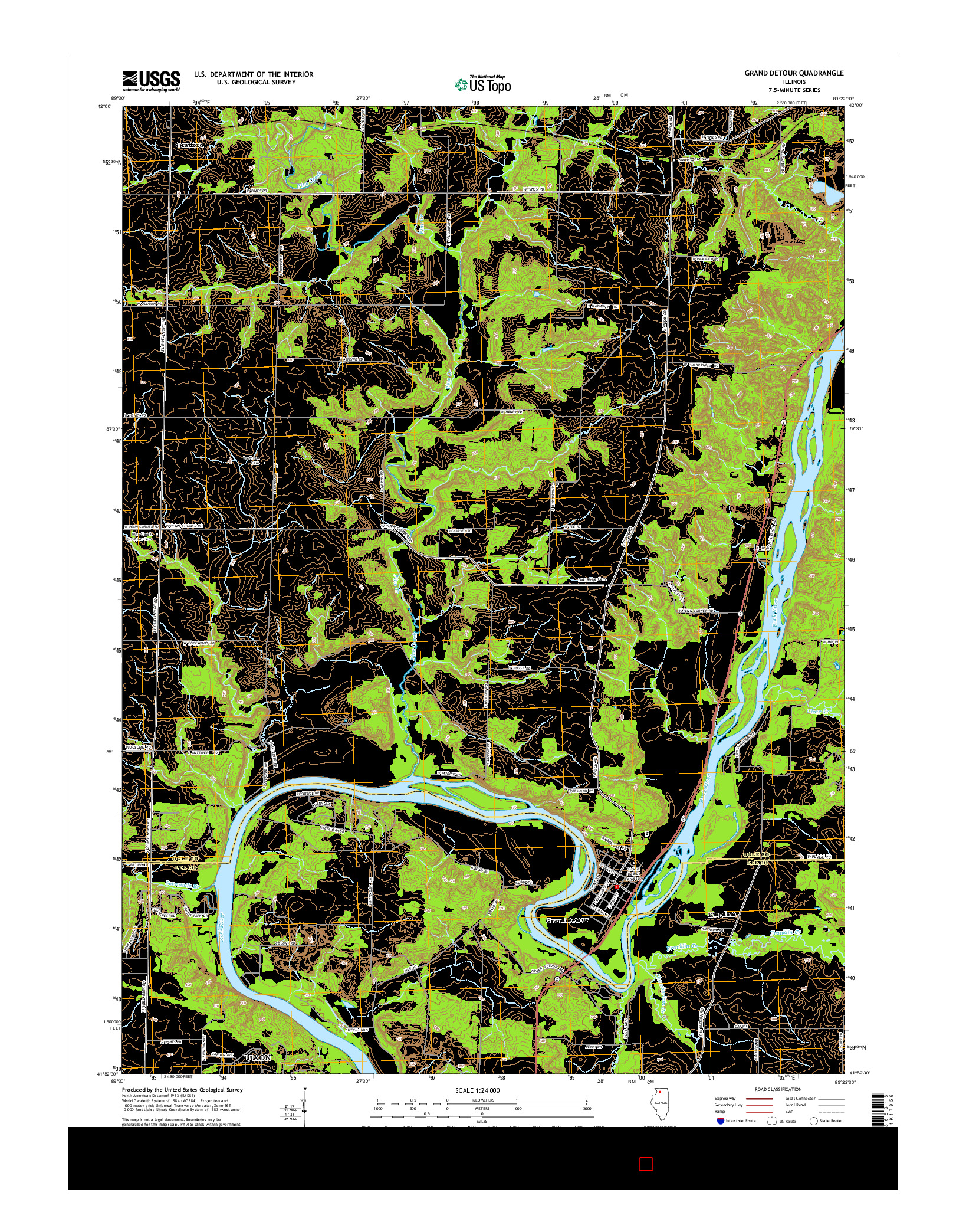 USGS US TOPO 7.5-MINUTE MAP FOR GRAND DETOUR, IL 2015