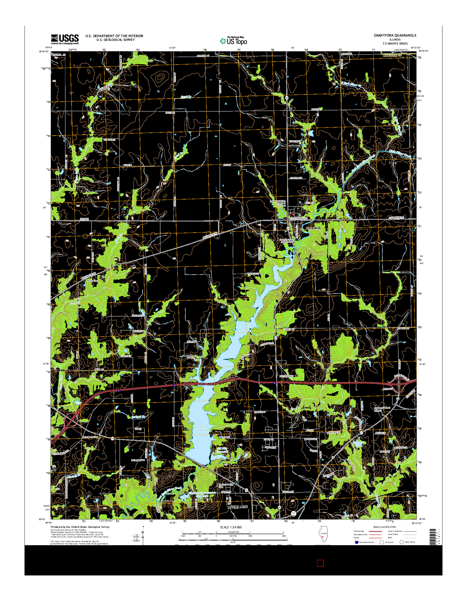 USGS US TOPO 7.5-MINUTE MAP FOR GRANTFORK, IL 2015