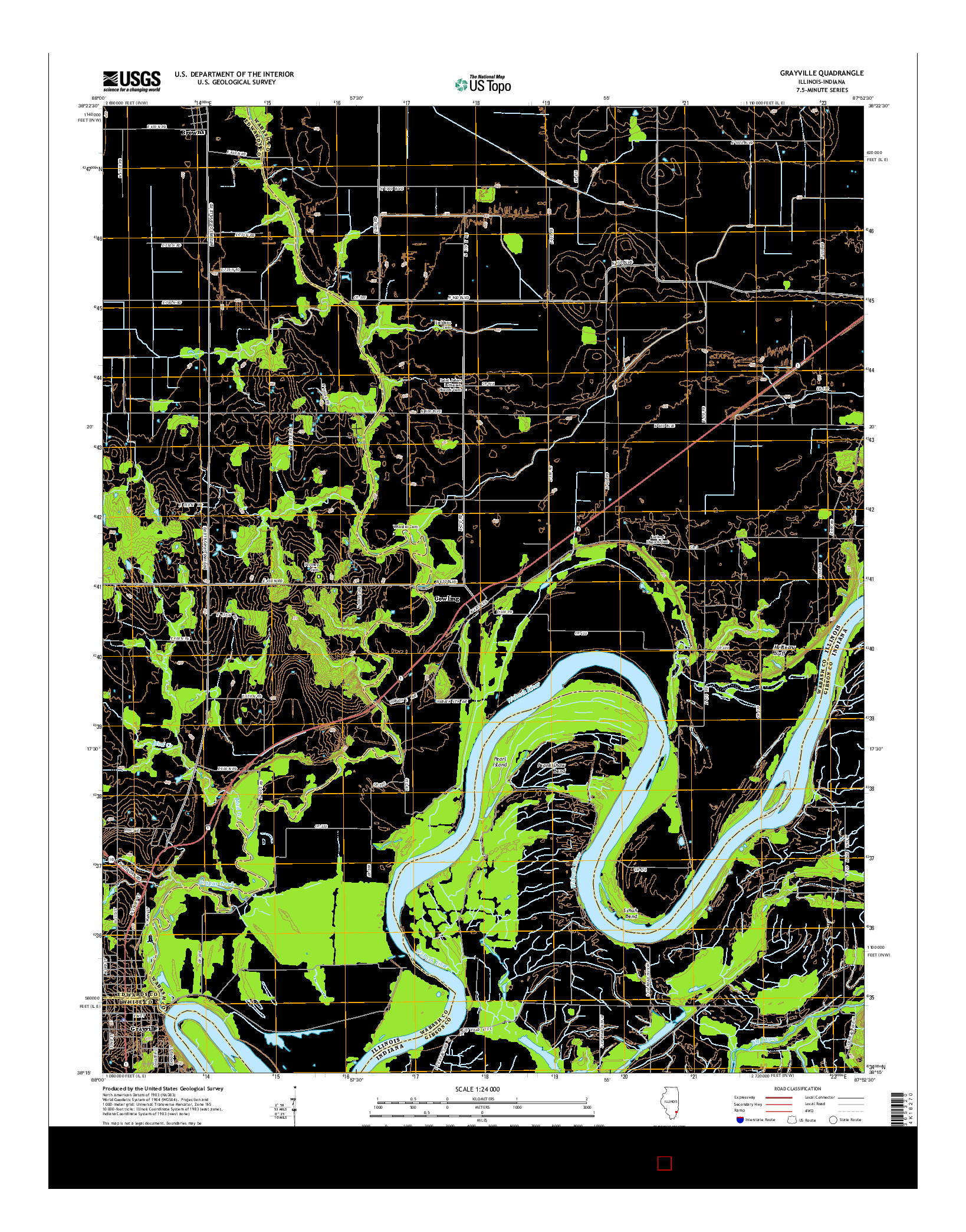 USGS US TOPO 7.5-MINUTE MAP FOR GRAYVILLE, IL-IN 2015