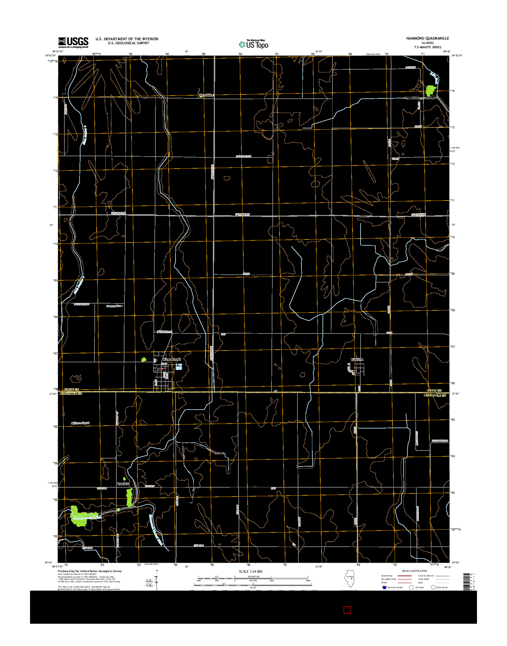 USGS US TOPO 7.5-MINUTE MAP FOR HAMMOND, IL 2015