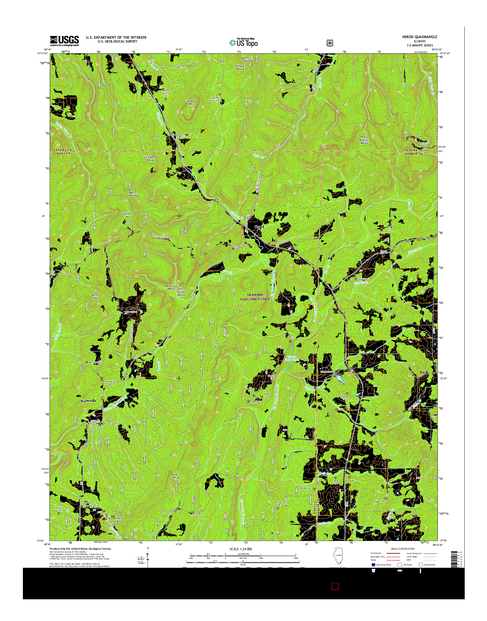 USGS US TOPO 7.5-MINUTE MAP FOR HEROD, IL 2015