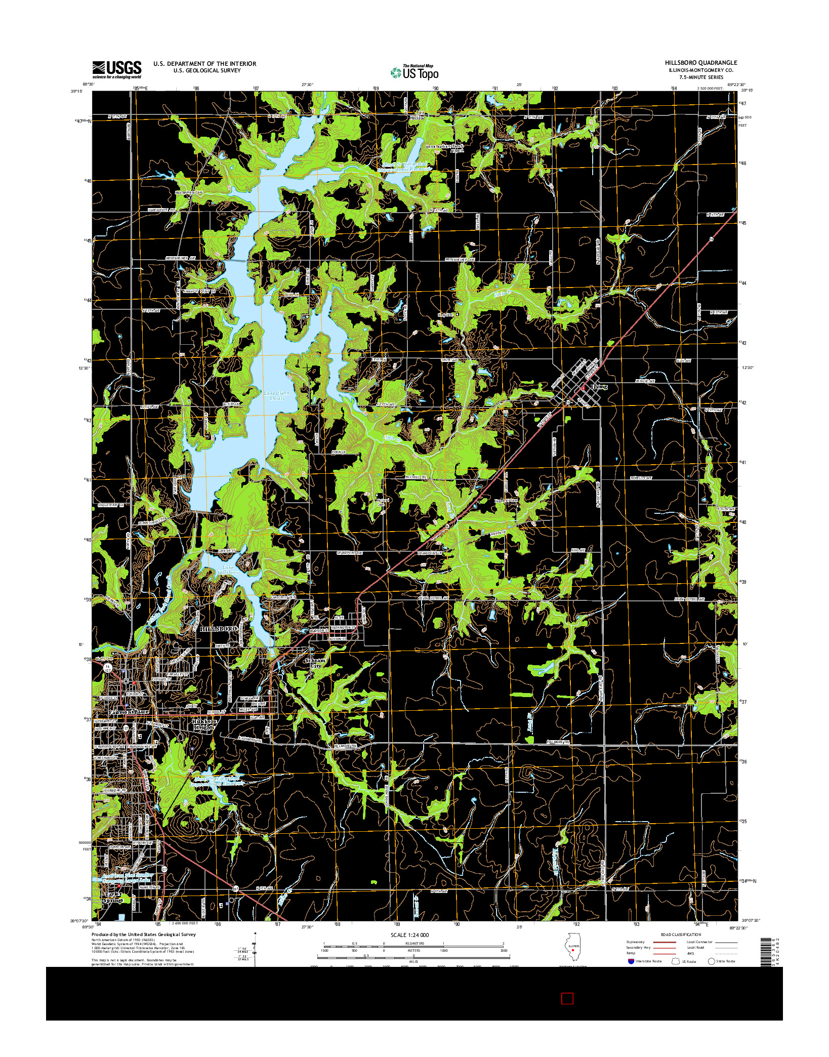 USGS US TOPO 7.5-MINUTE MAP FOR HILLSBORO, IL 2015