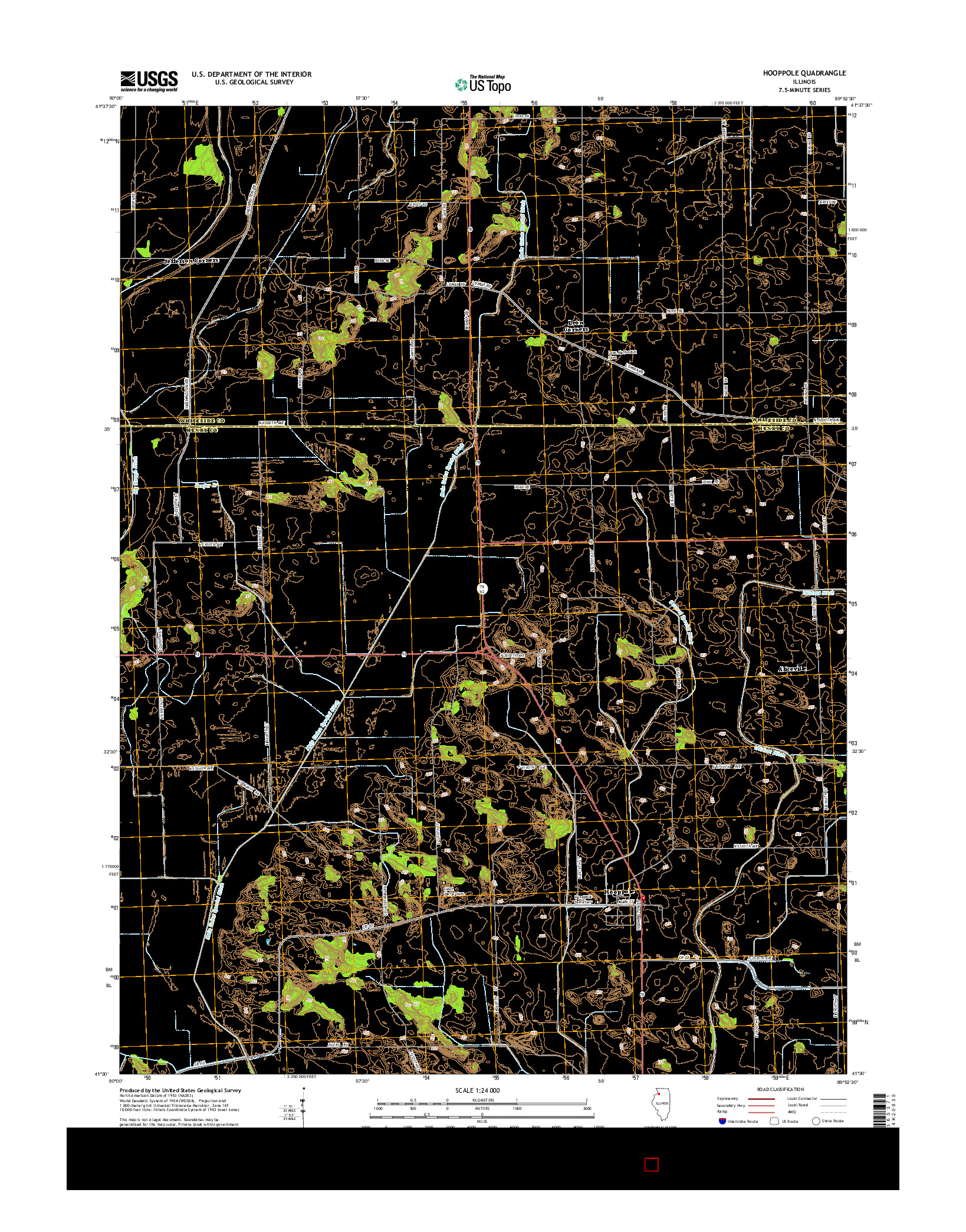 USGS US TOPO 7.5-MINUTE MAP FOR HOOPPOLE, IL 2015