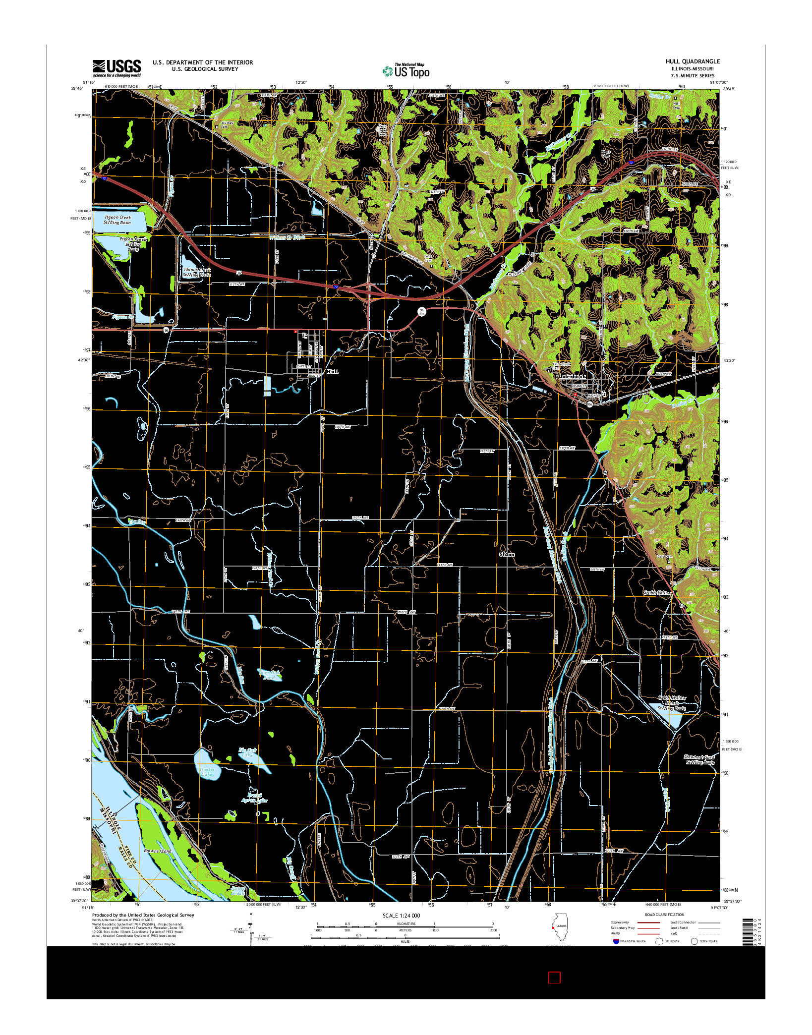 USGS US TOPO 7.5-MINUTE MAP FOR HULL, IL-MO 2015