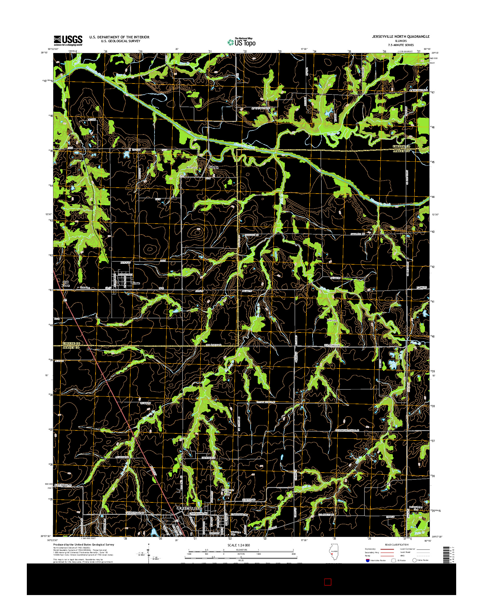 USGS US TOPO 7.5-MINUTE MAP FOR JERSEYVILLE NORTH, IL 2015
