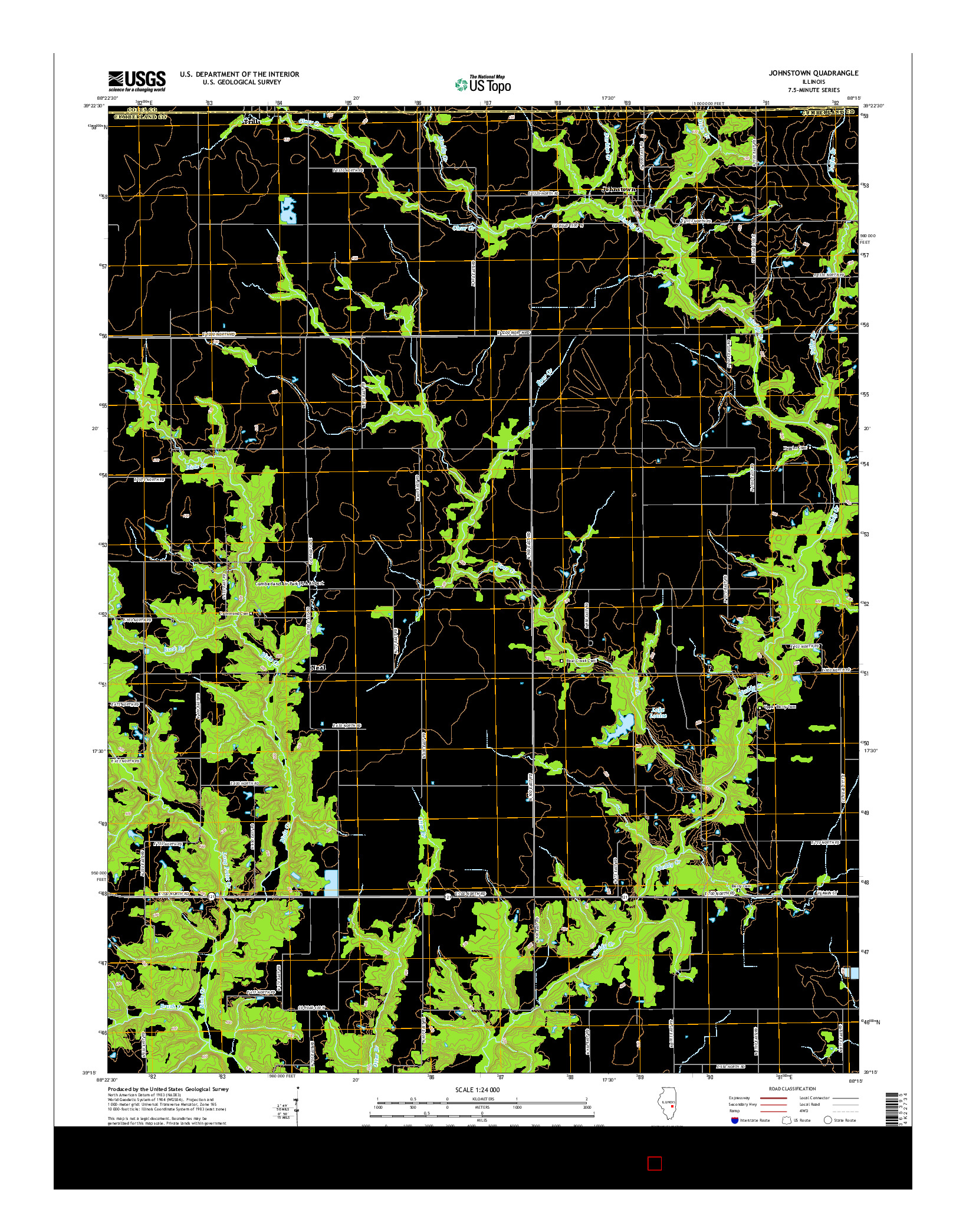 USGS US TOPO 7.5-MINUTE MAP FOR JOHNSTOWN, IL 2015