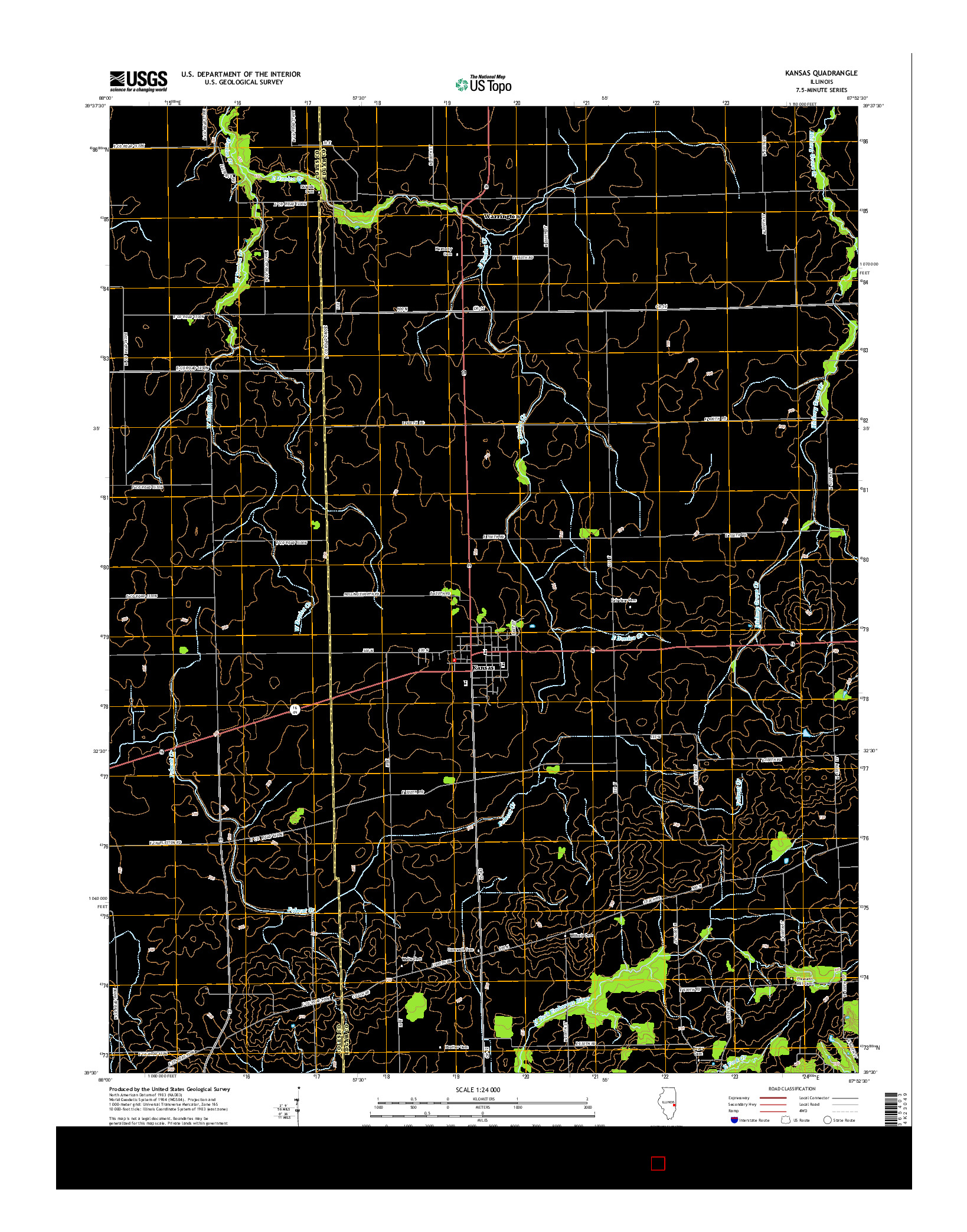 USGS US TOPO 7.5-MINUTE MAP FOR KANSAS, IL 2015