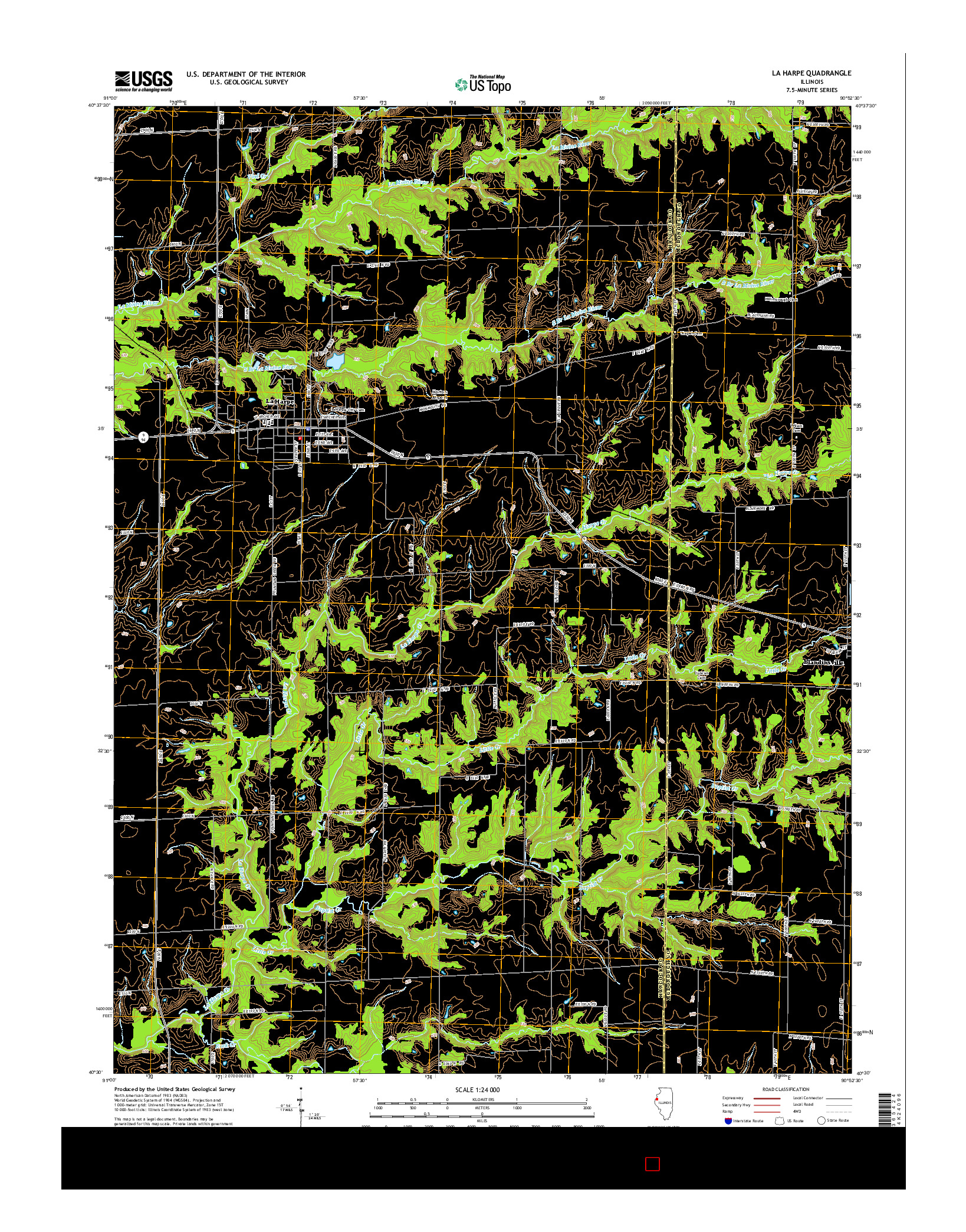 USGS US TOPO 7.5-MINUTE MAP FOR LA HARPE, IL 2015