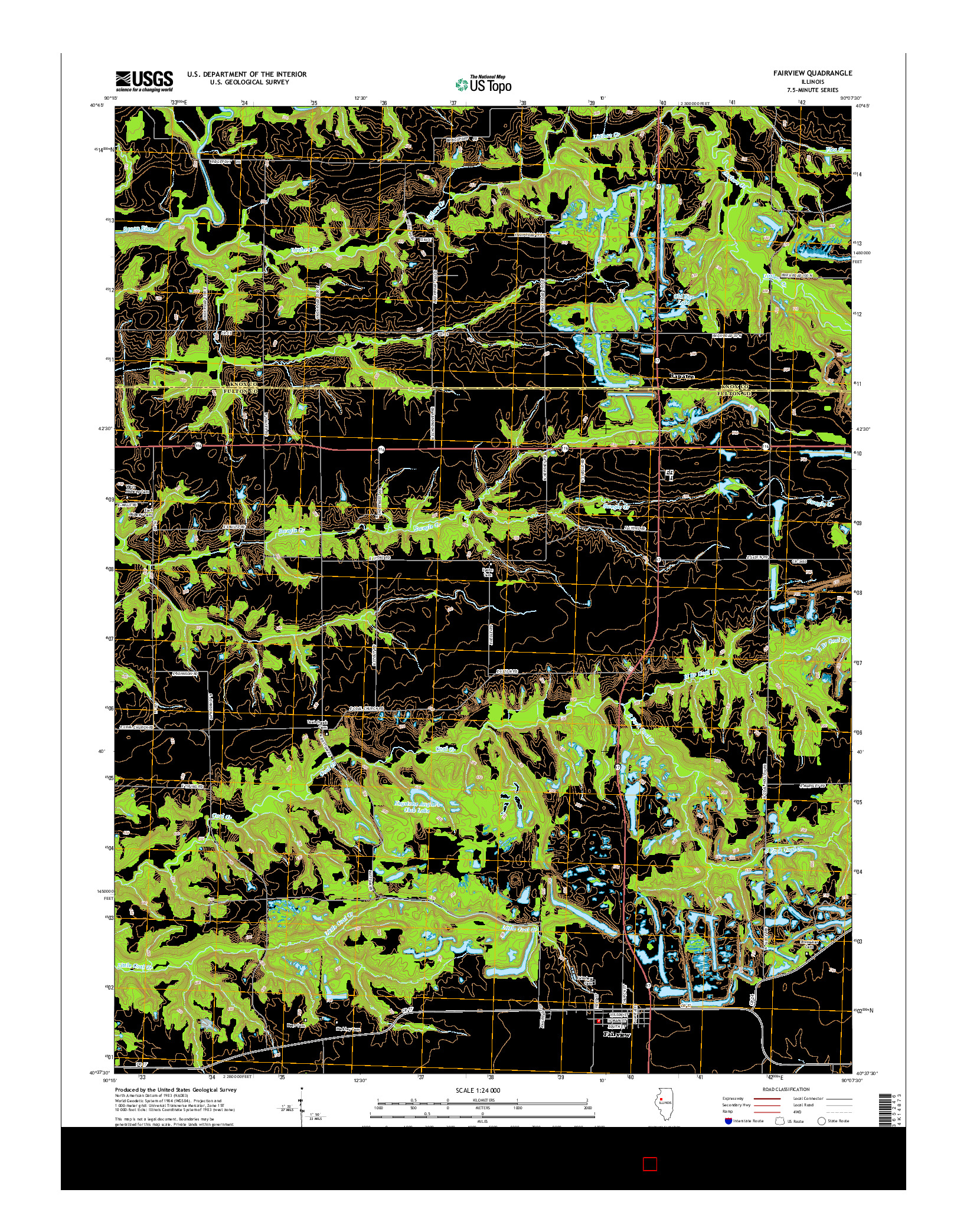 USGS US TOPO 7.5-MINUTE MAP FOR FAIRVIEW, IL 2015