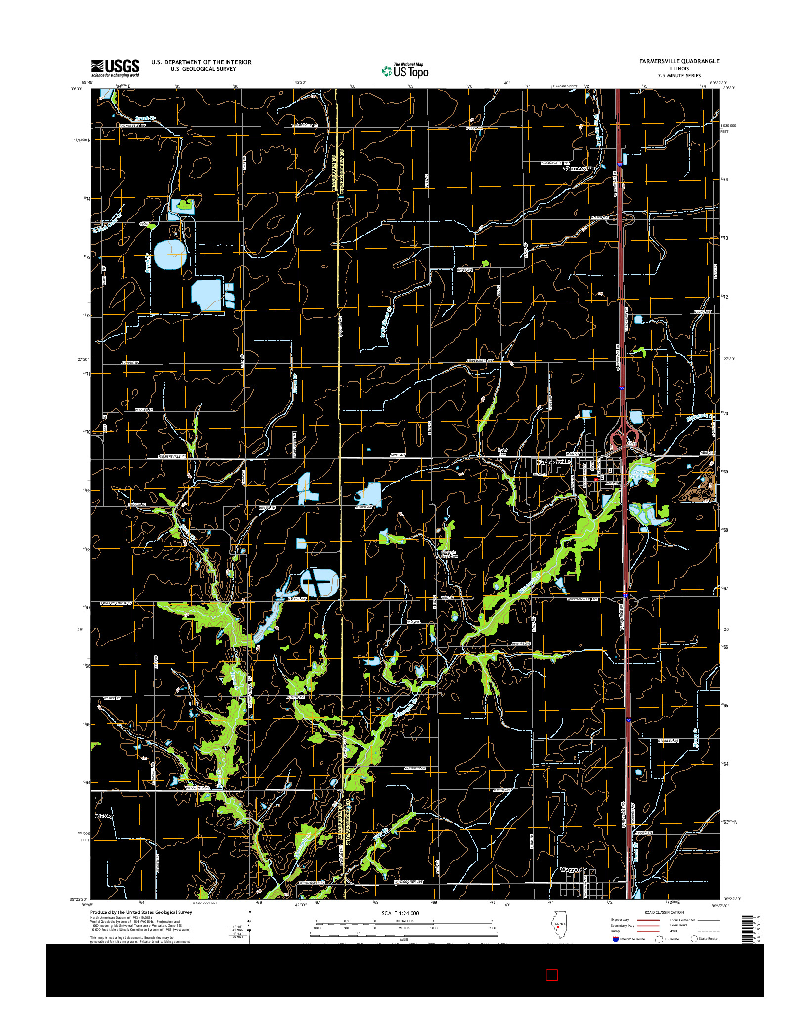 USGS US TOPO 7.5-MINUTE MAP FOR FARMERSVILLE, IL 2015