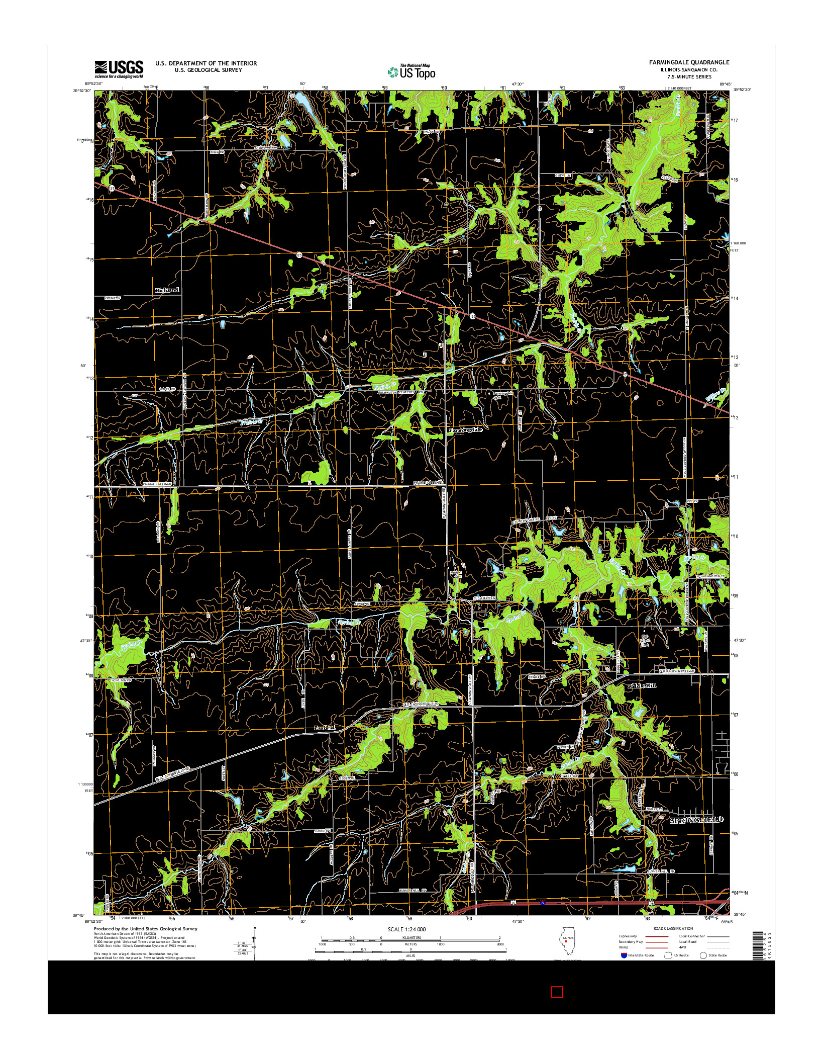 USGS US TOPO 7.5-MINUTE MAP FOR FARMINGDALE, IL 2015