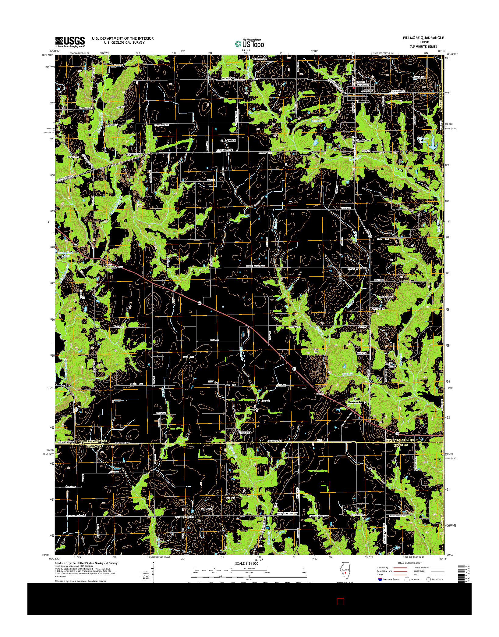 USGS US TOPO 7.5-MINUTE MAP FOR FILLMORE, IL 2015