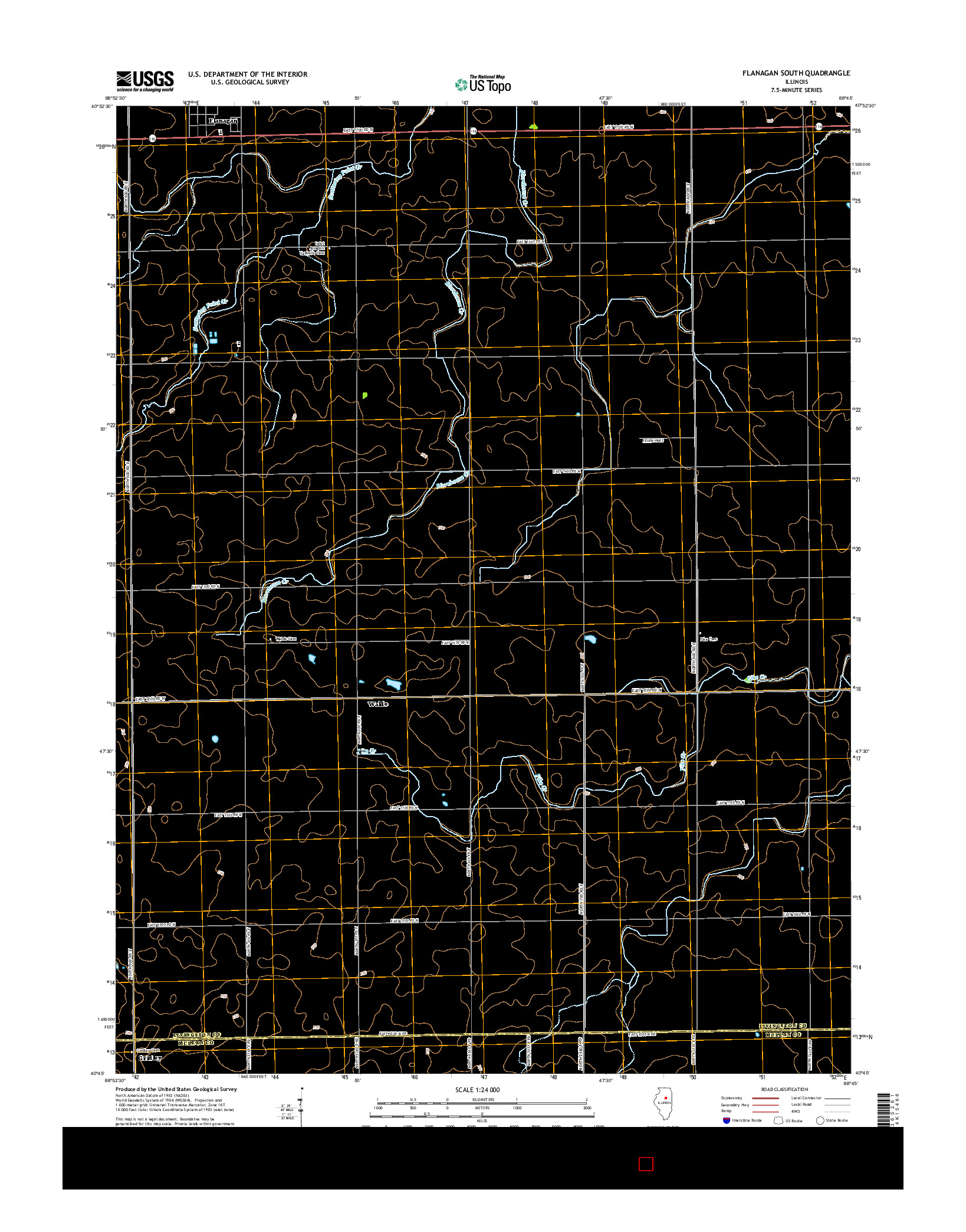 USGS US TOPO 7.5-MINUTE MAP FOR FLANAGAN SOUTH, IL 2015