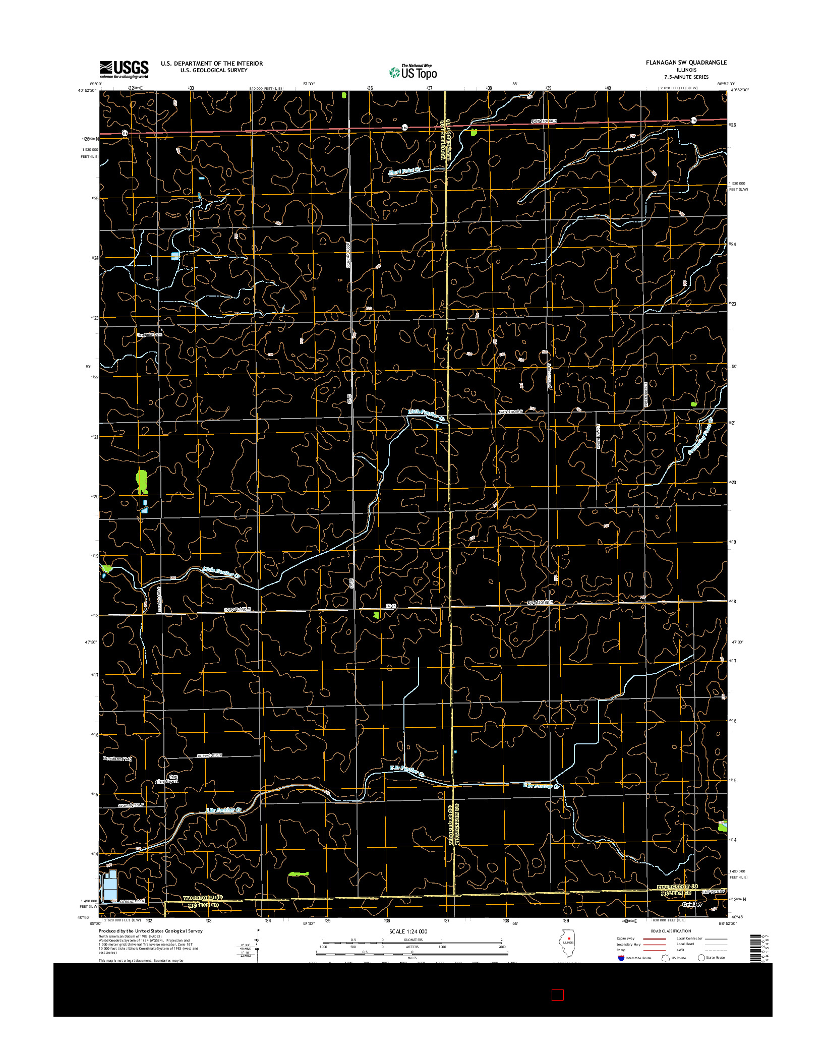 USGS US TOPO 7.5-MINUTE MAP FOR FLANAGAN SW, IL 2015
