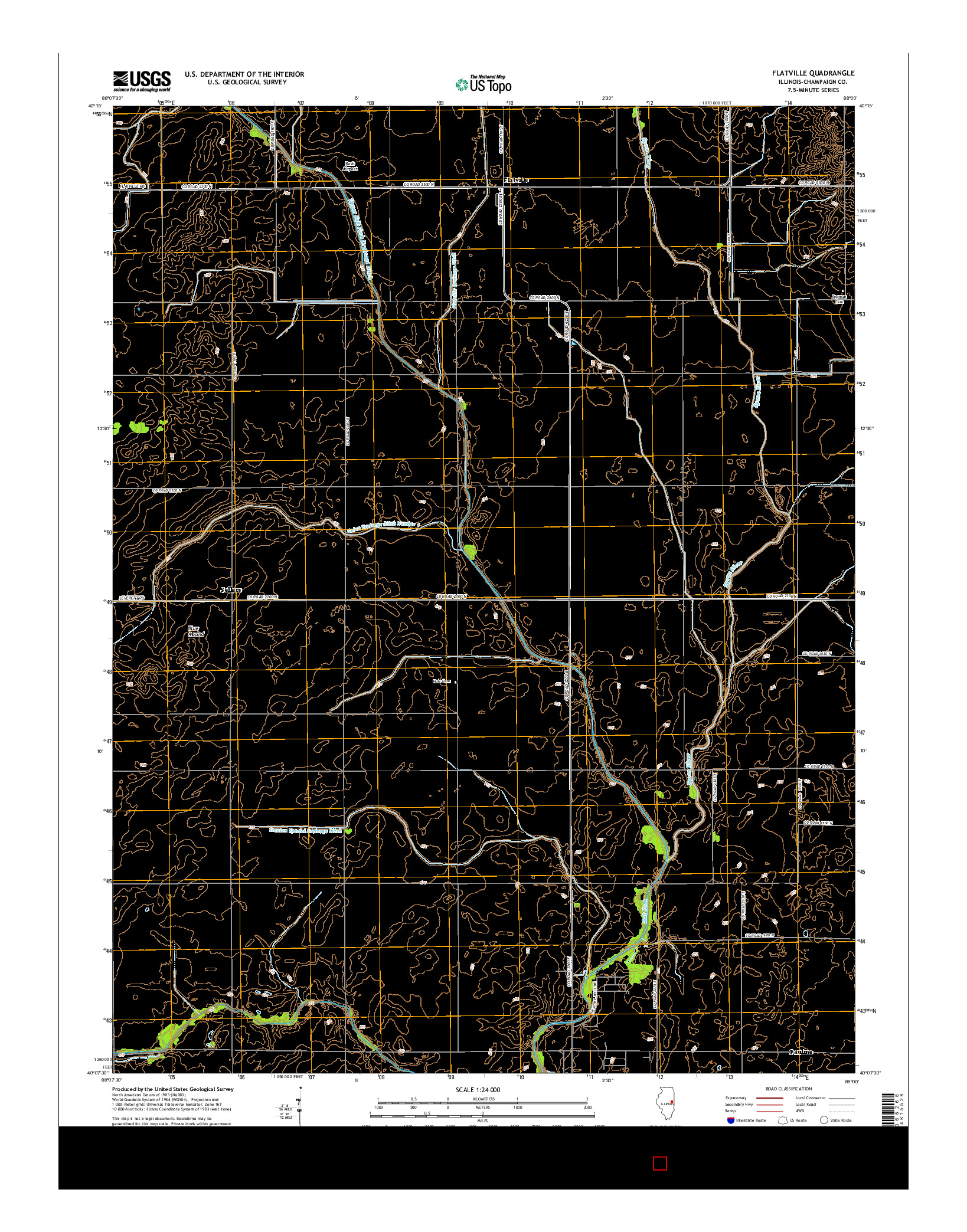 USGS US TOPO 7.5-MINUTE MAP FOR FLATVILLE, IL 2015