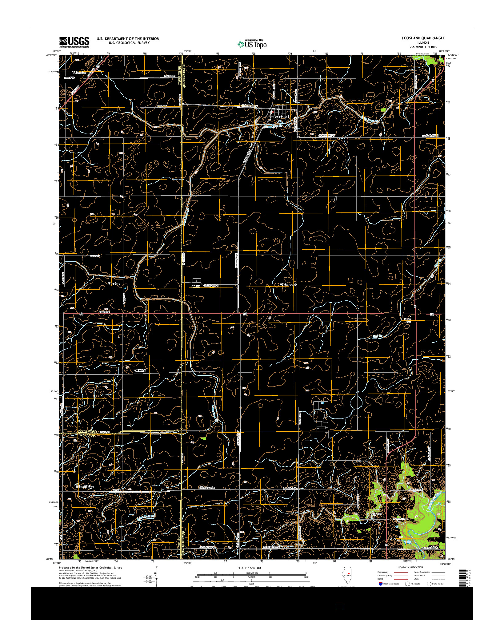 USGS US TOPO 7.5-MINUTE MAP FOR FOOSLAND, IL 2015