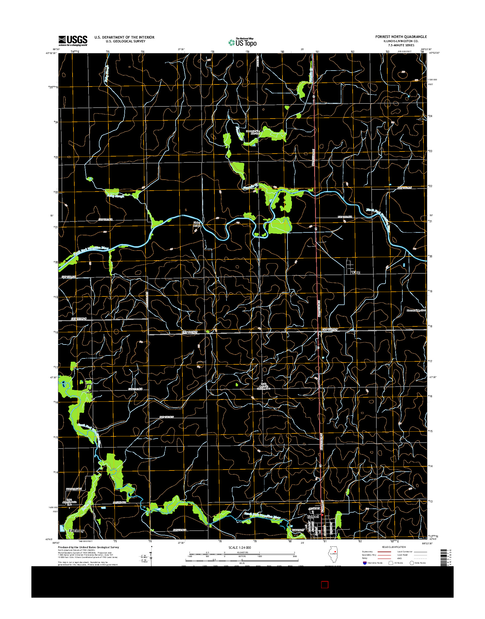 USGS US TOPO 7.5-MINUTE MAP FOR FORREST NORTH, IL 2015