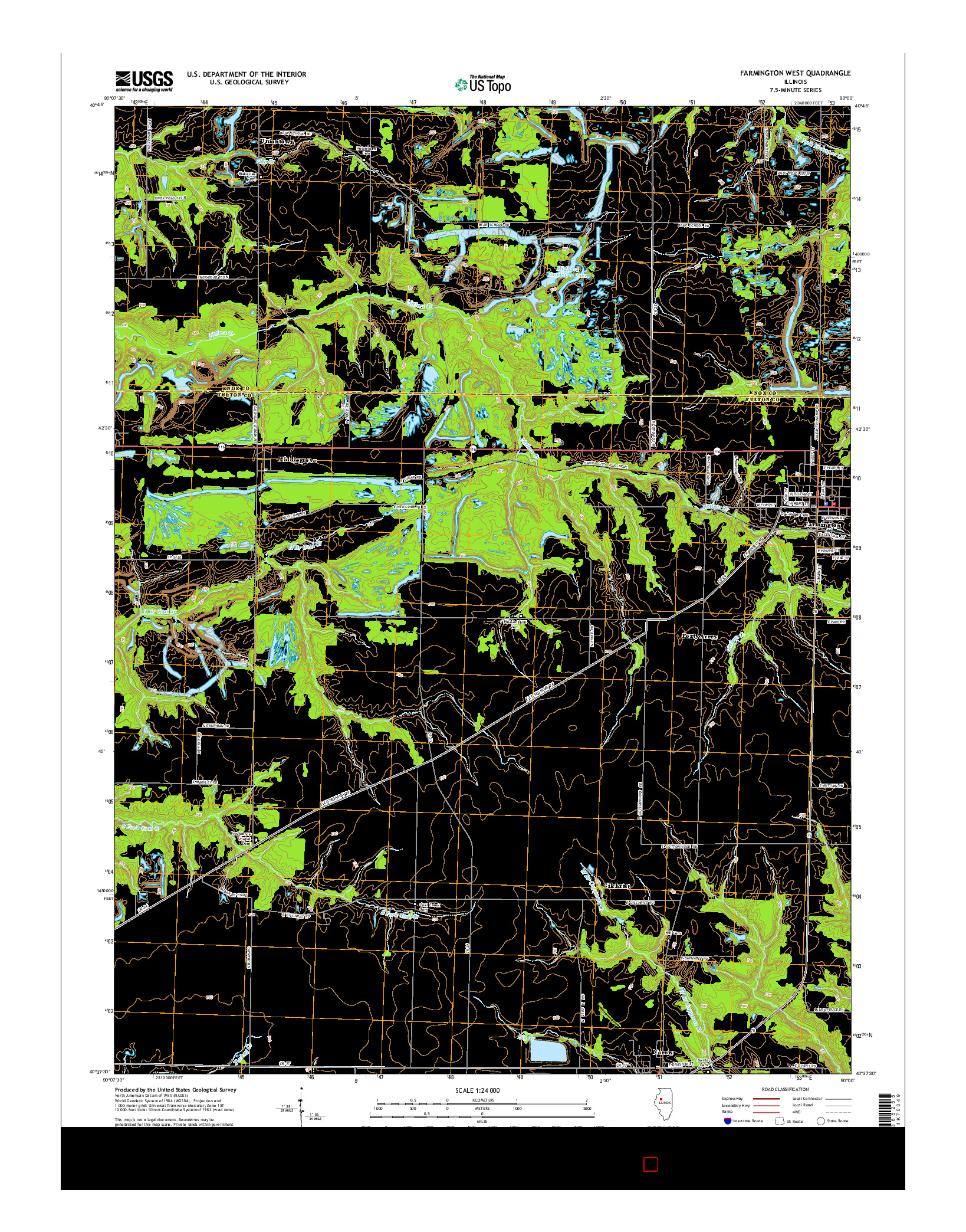 USGS US TOPO 7.5-MINUTE MAP FOR FARMINGTON WEST, IL 2015
