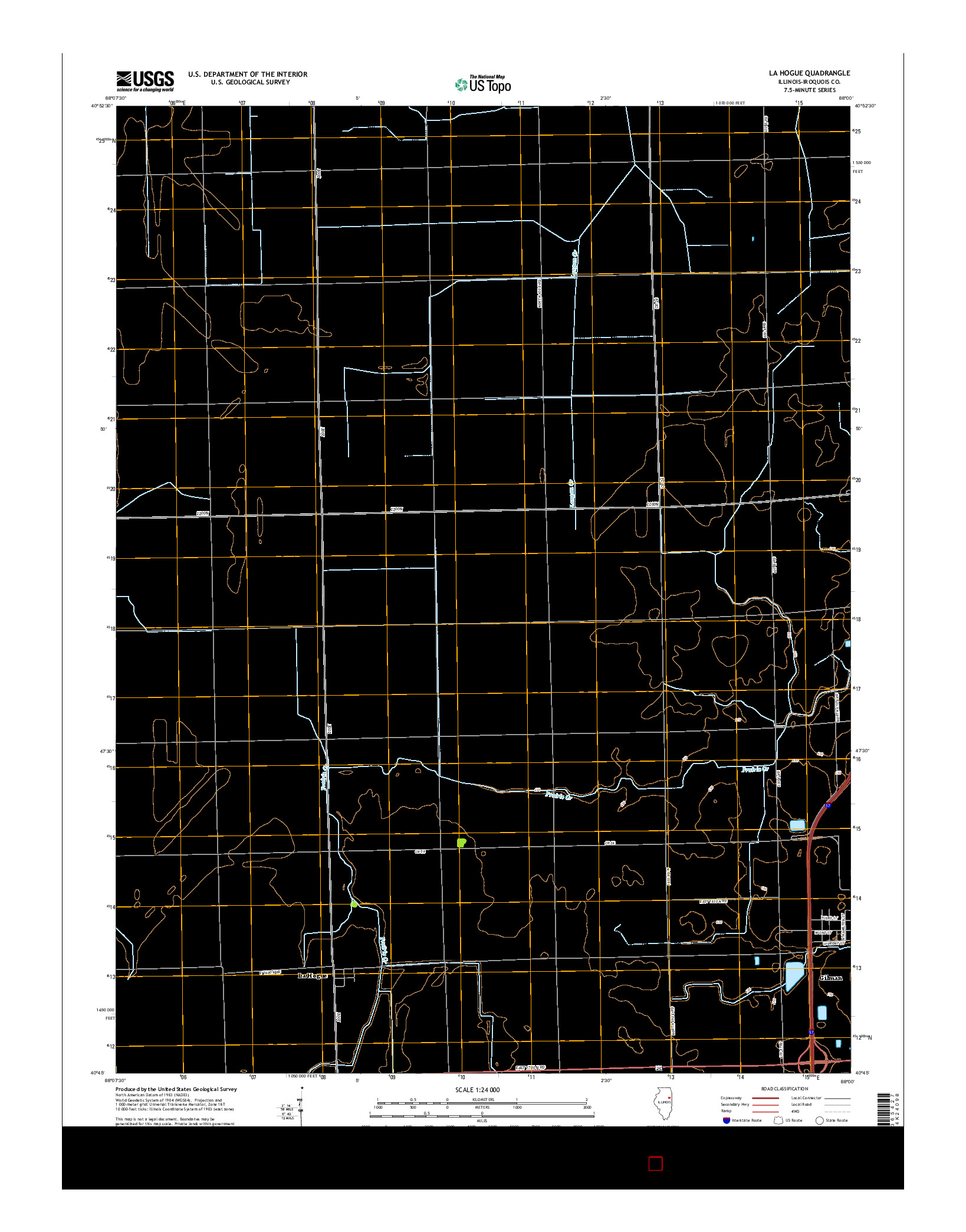 USGS US TOPO 7.5-MINUTE MAP FOR LA HOGUE, IL 2015