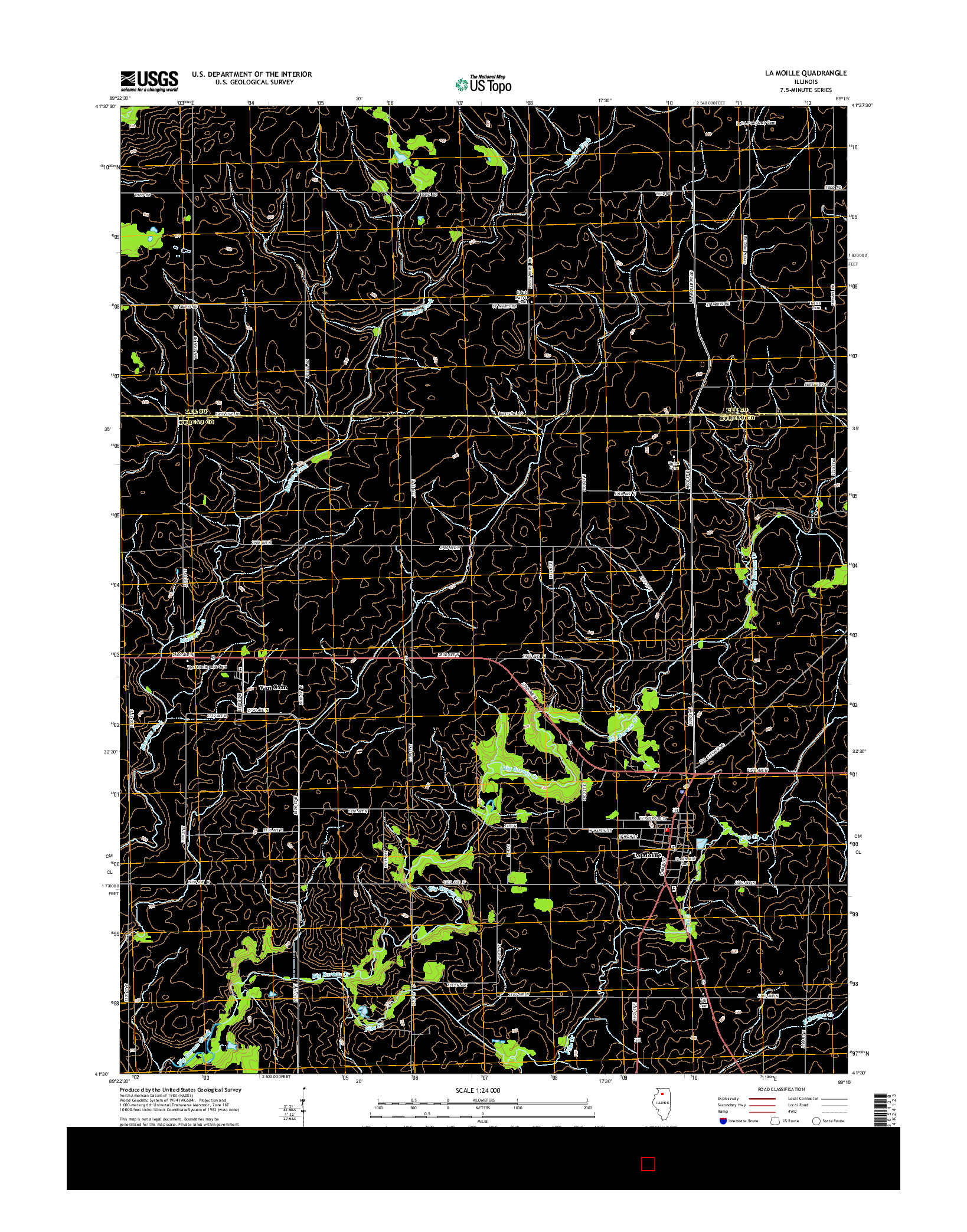 USGS US TOPO 7.5-MINUTE MAP FOR LA MOILLE, IL 2015