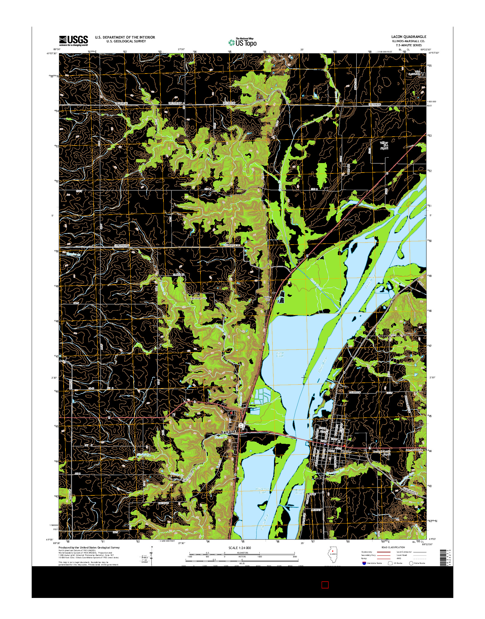 USGS US TOPO 7.5-MINUTE MAP FOR LACON, IL 2015