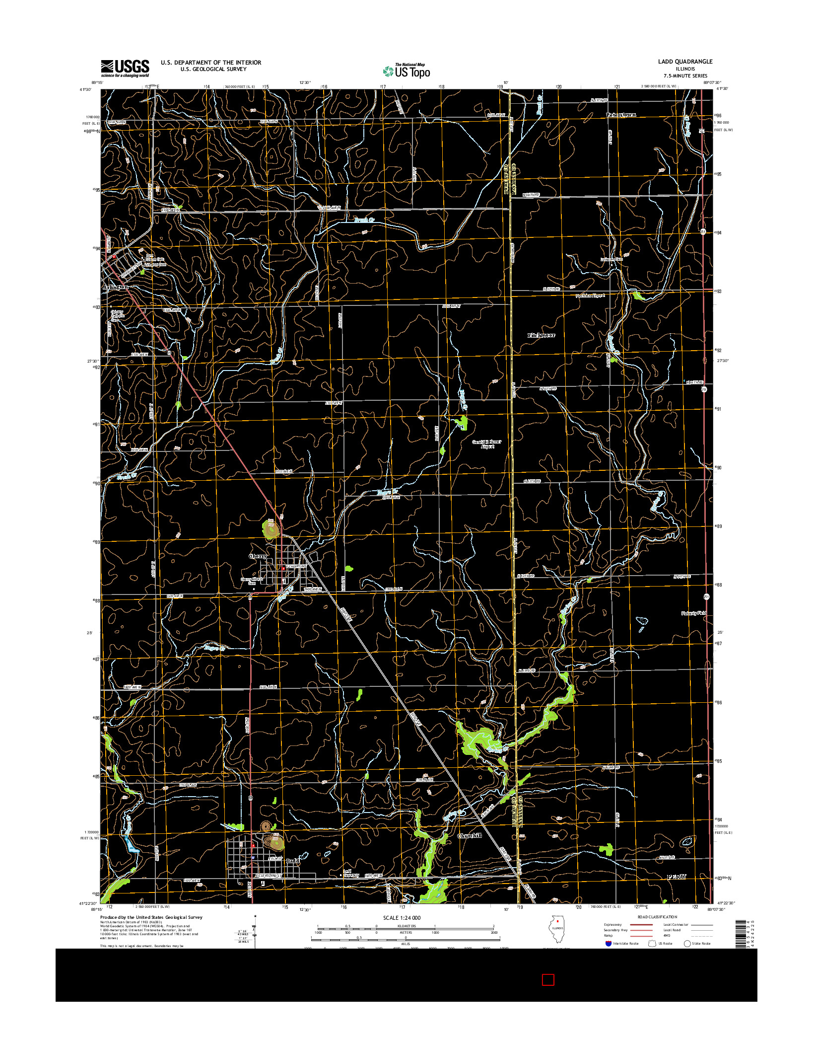 USGS US TOPO 7.5-MINUTE MAP FOR LADD, IL 2015