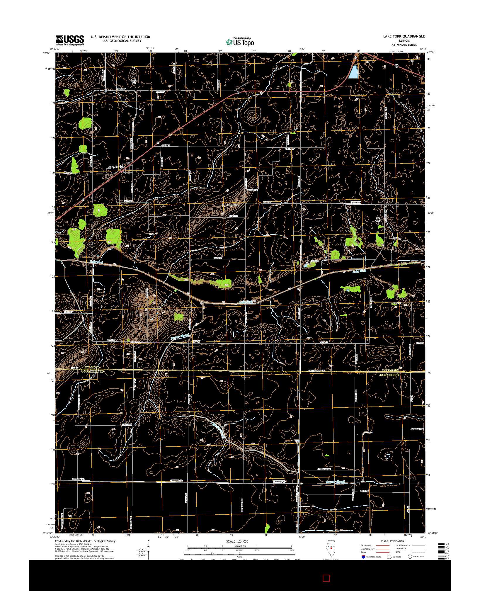 USGS US TOPO 7.5-MINUTE MAP FOR LAKE FORK, IL 2015