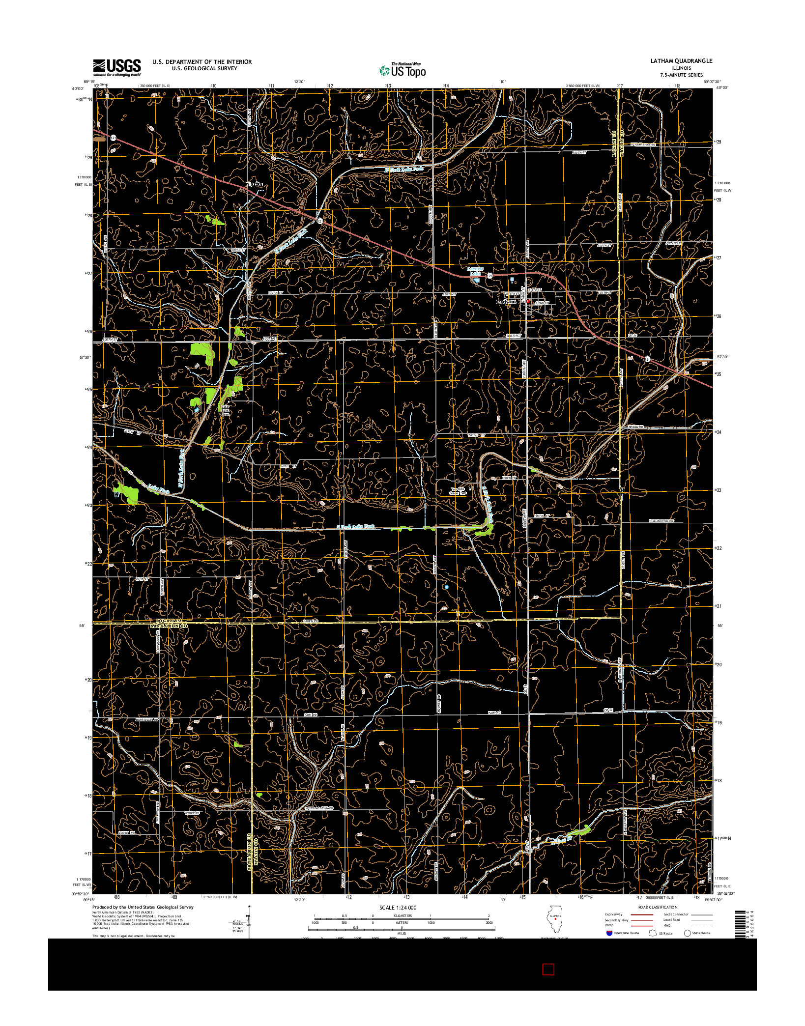 USGS US TOPO 7.5-MINUTE MAP FOR LATHAM, IL 2015