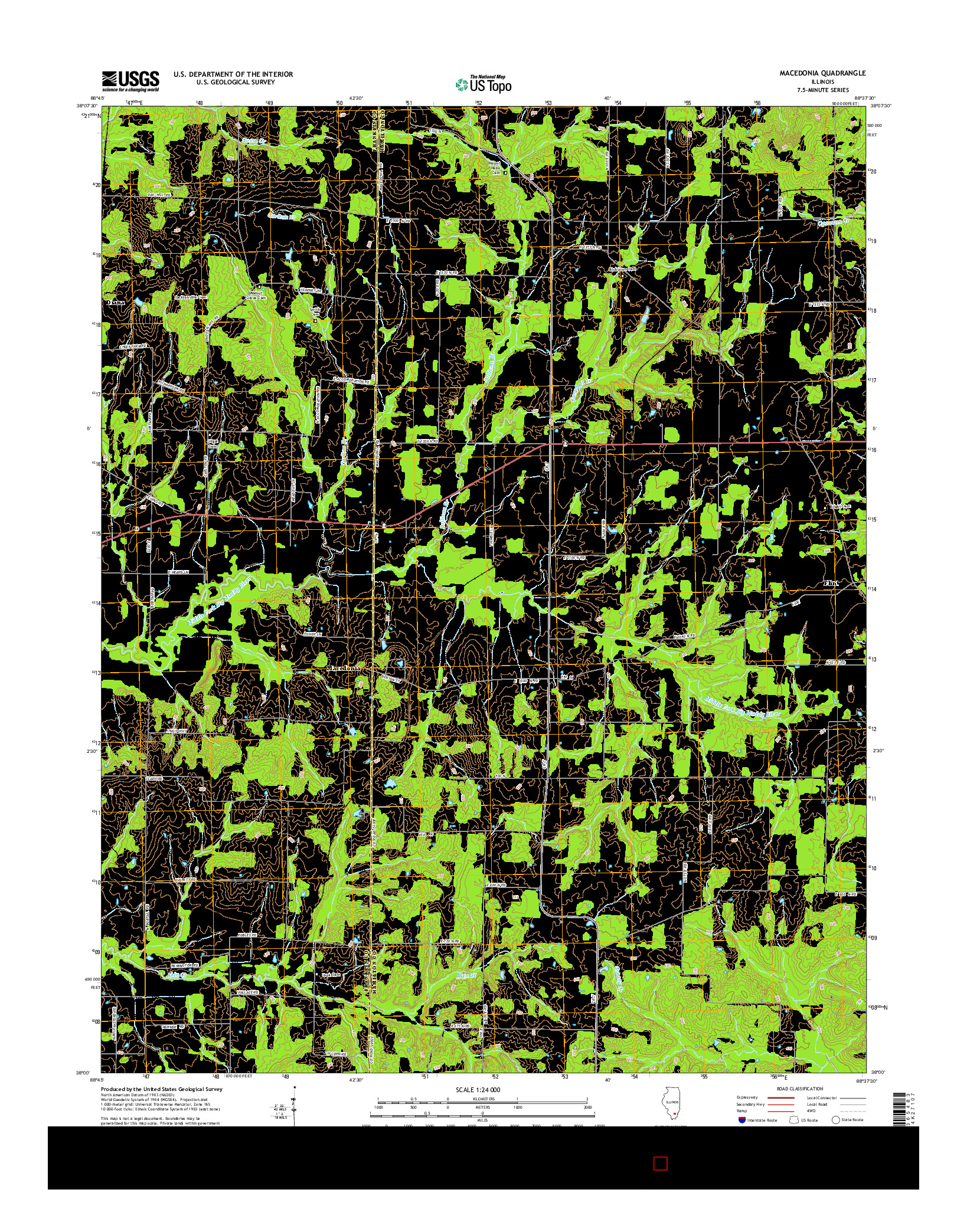 USGS US TOPO 7.5-MINUTE MAP FOR MACEDONIA, IL 2015