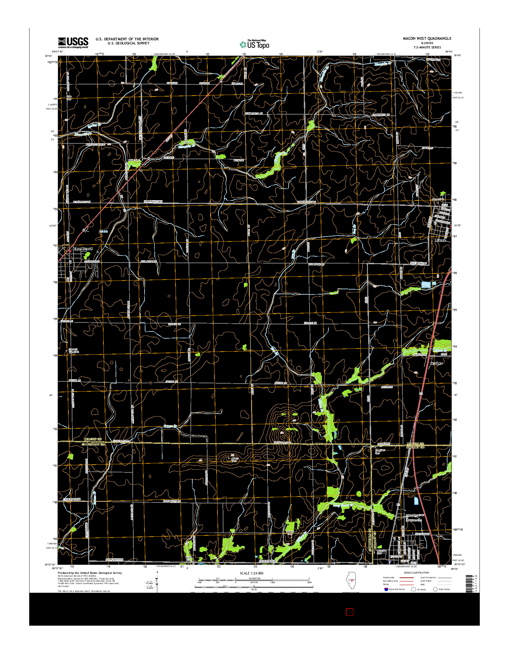 USGS US TOPO 7.5-MINUTE MAP FOR MACON WEST, IL 2015