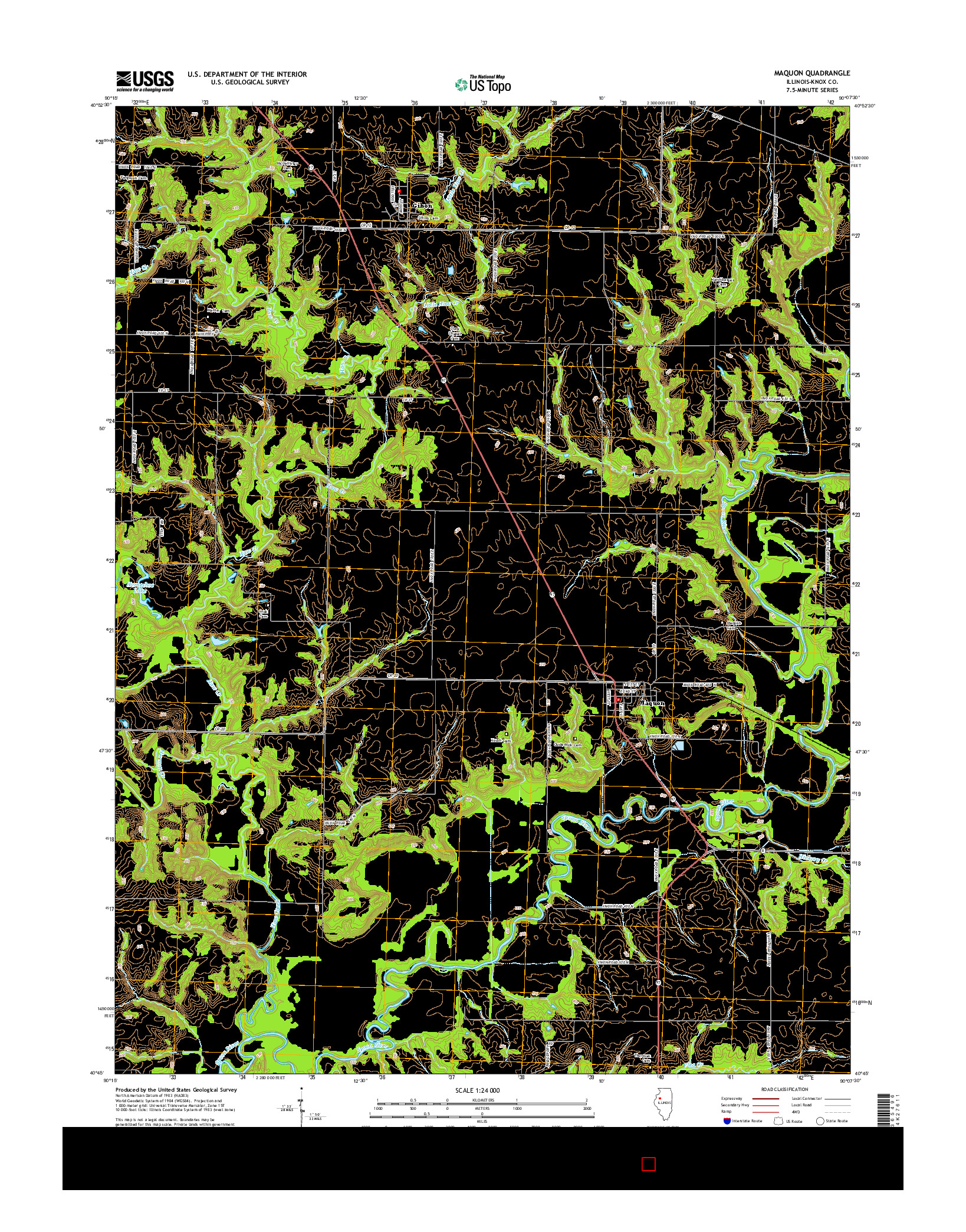 USGS US TOPO 7.5-MINUTE MAP FOR MAQUON, IL 2015