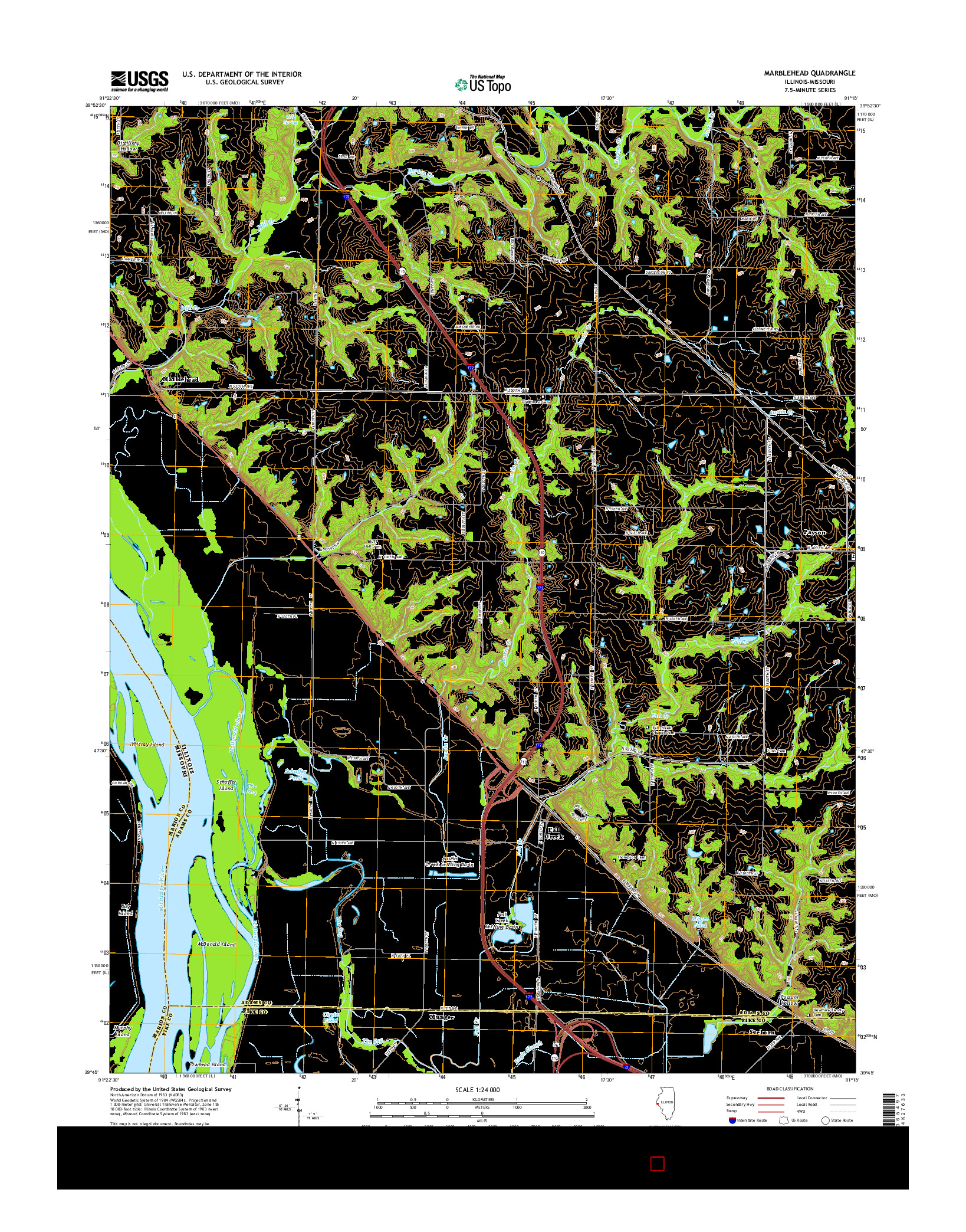 USGS US TOPO 7.5-MINUTE MAP FOR MARBLEHEAD, IL-MO 2015