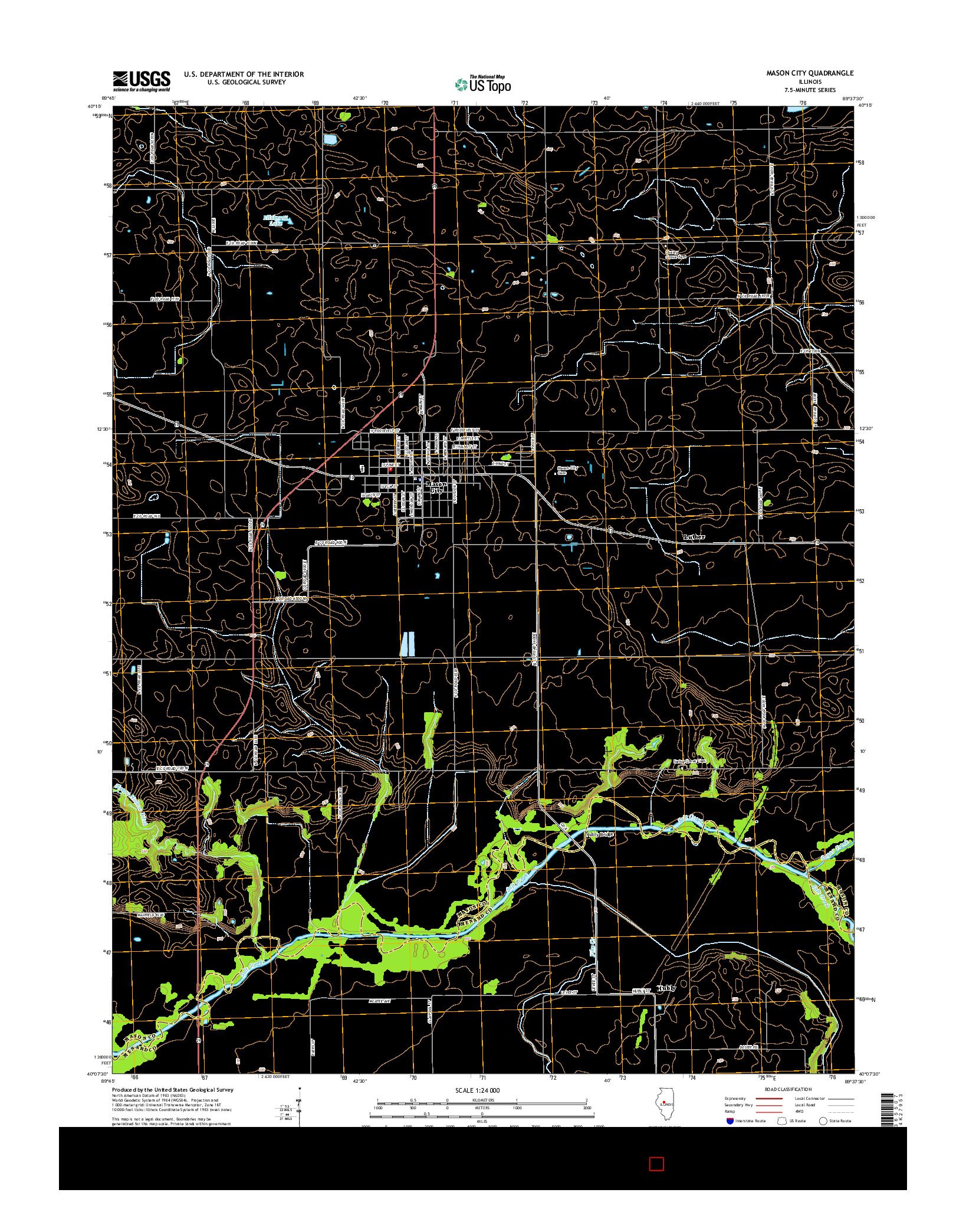 USGS US TOPO 7.5-MINUTE MAP FOR MASON CITY, IL 2015