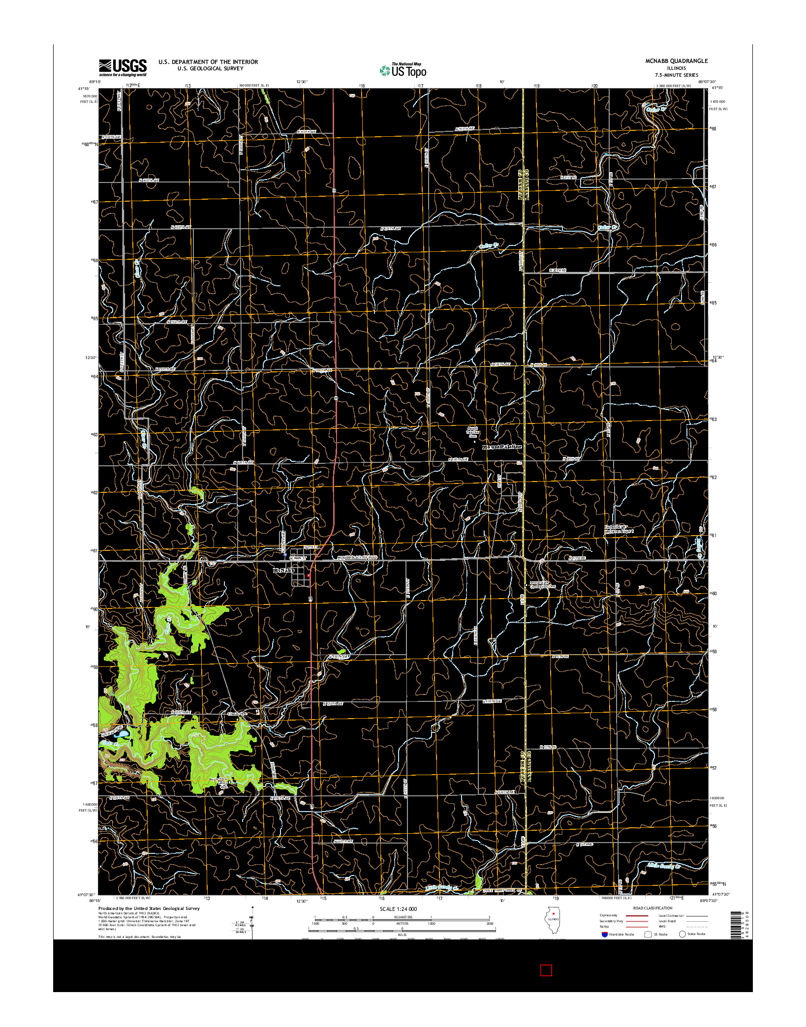 USGS US TOPO 7.5-MINUTE MAP FOR MCNABB, IL 2015