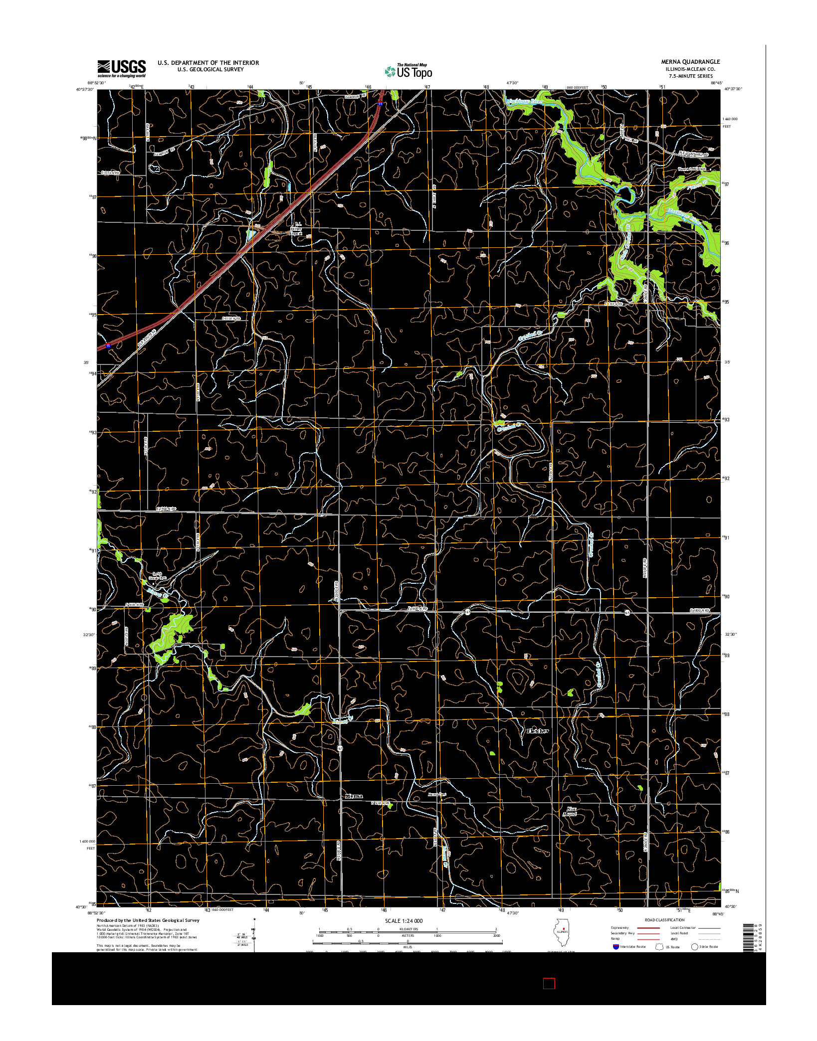 USGS US TOPO 7.5-MINUTE MAP FOR MERNA, IL 2015