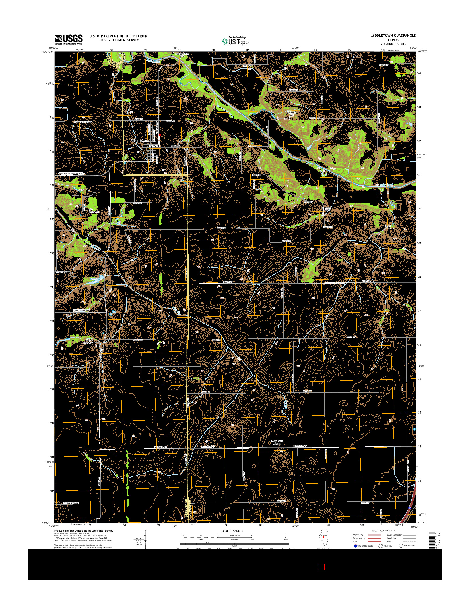 USGS US TOPO 7.5-MINUTE MAP FOR MIDDLETOWN, IL 2015