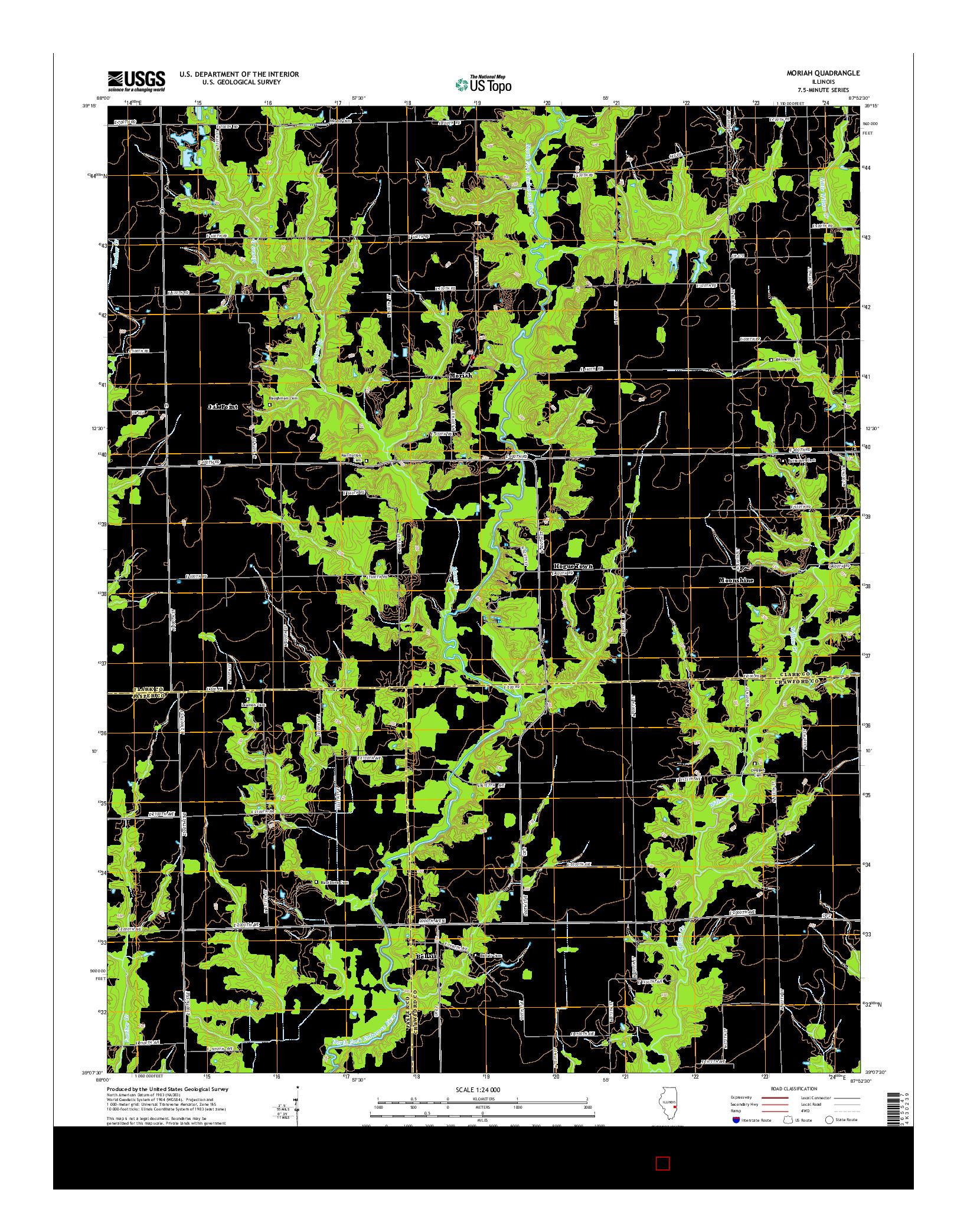 USGS US TOPO 7.5-MINUTE MAP FOR MORIAH, IL 2015