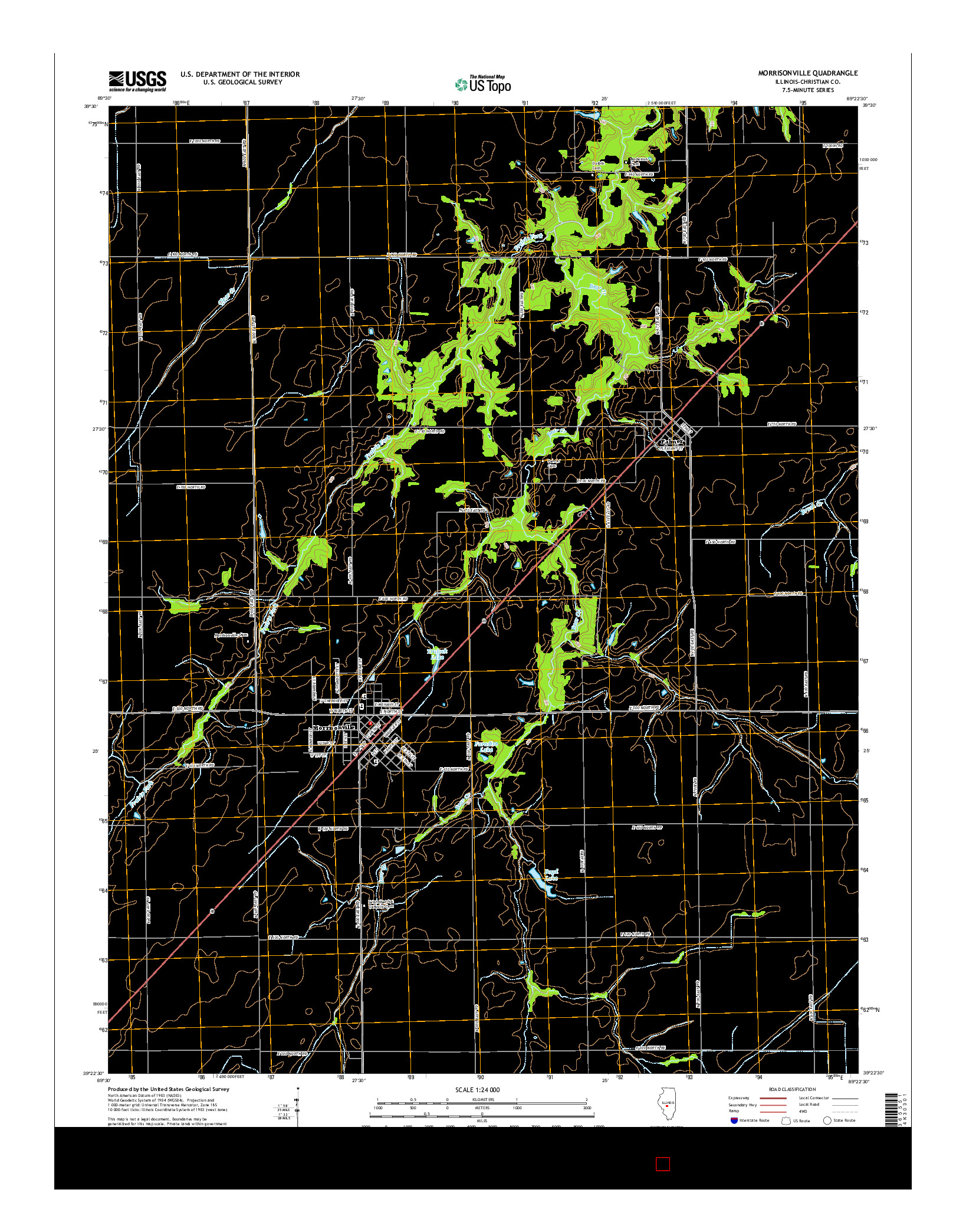 USGS US TOPO 7.5-MINUTE MAP FOR MORRISONVILLE, IL 2015