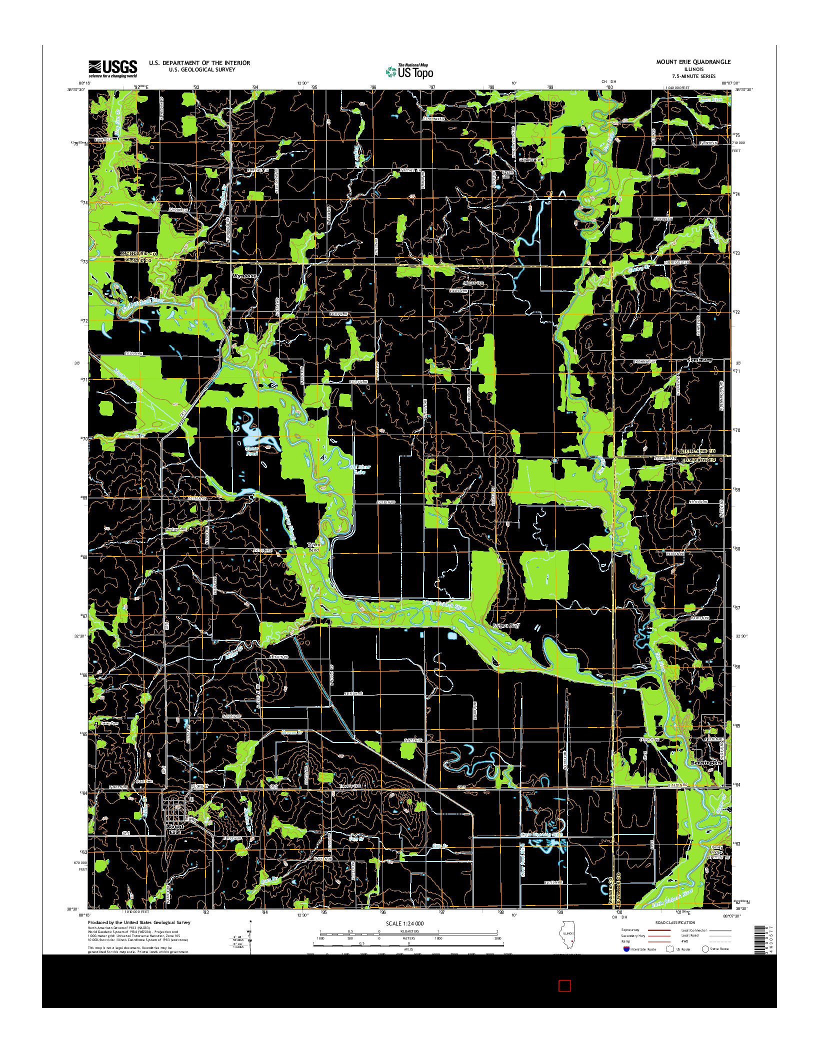 USGS US TOPO 7.5-MINUTE MAP FOR MOUNT ERIE, IL 2015