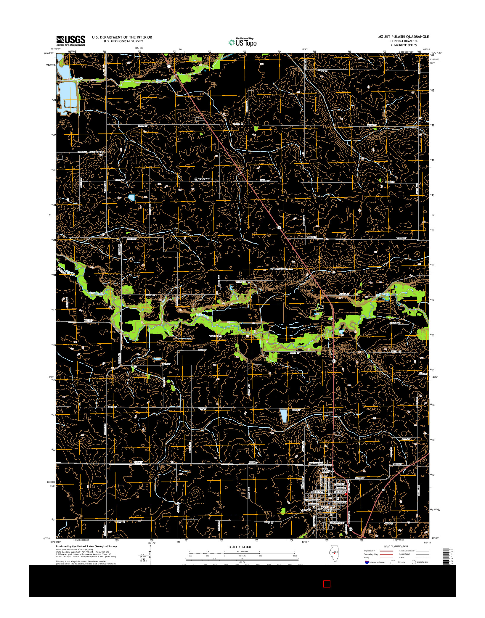 USGS US TOPO 7.5-MINUTE MAP FOR MOUNT PULASKI, IL 2015